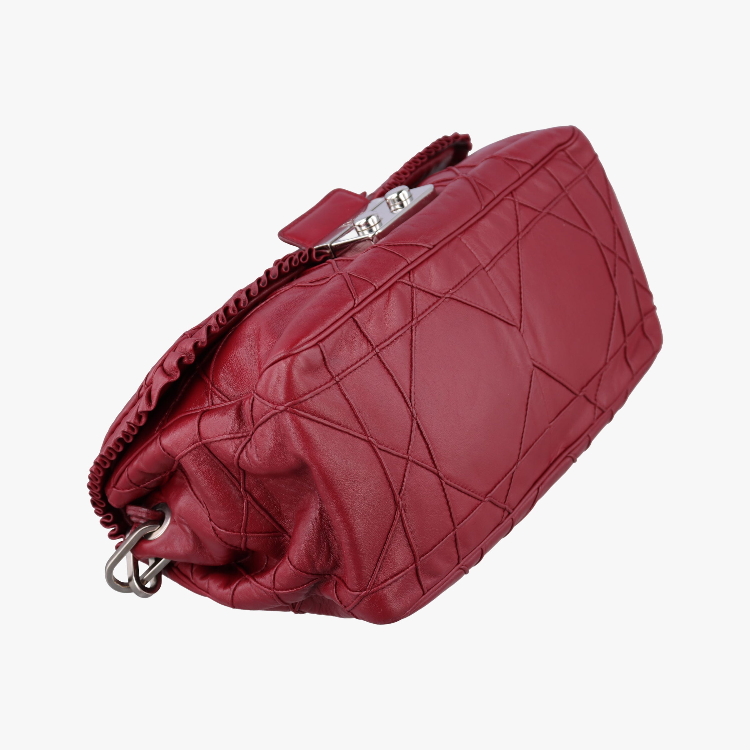 Pre-owned Christian Dior New Rock Burgundy Leather  shoulderbag | stylenewstar