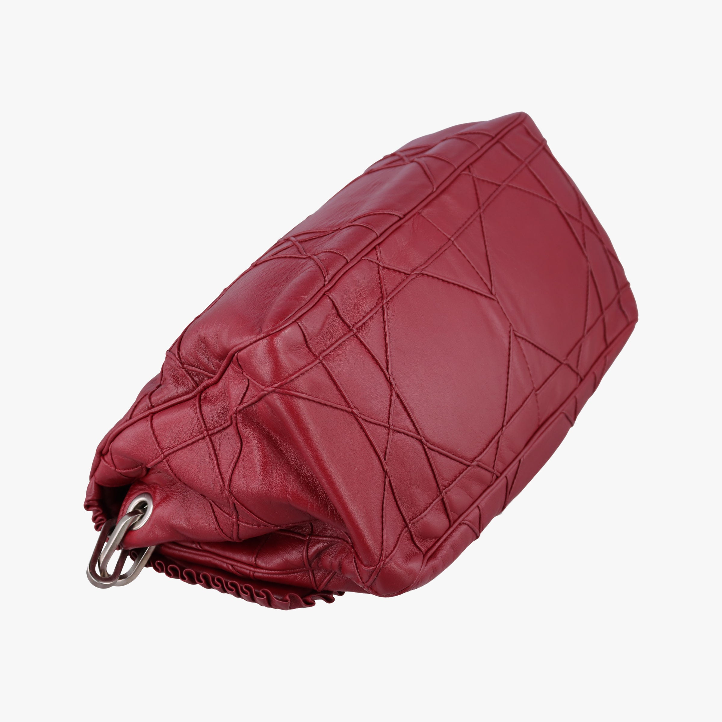 Pre-owned Christian Dior New Rock Burgundy Leather  shoulderbag | stylenewstar