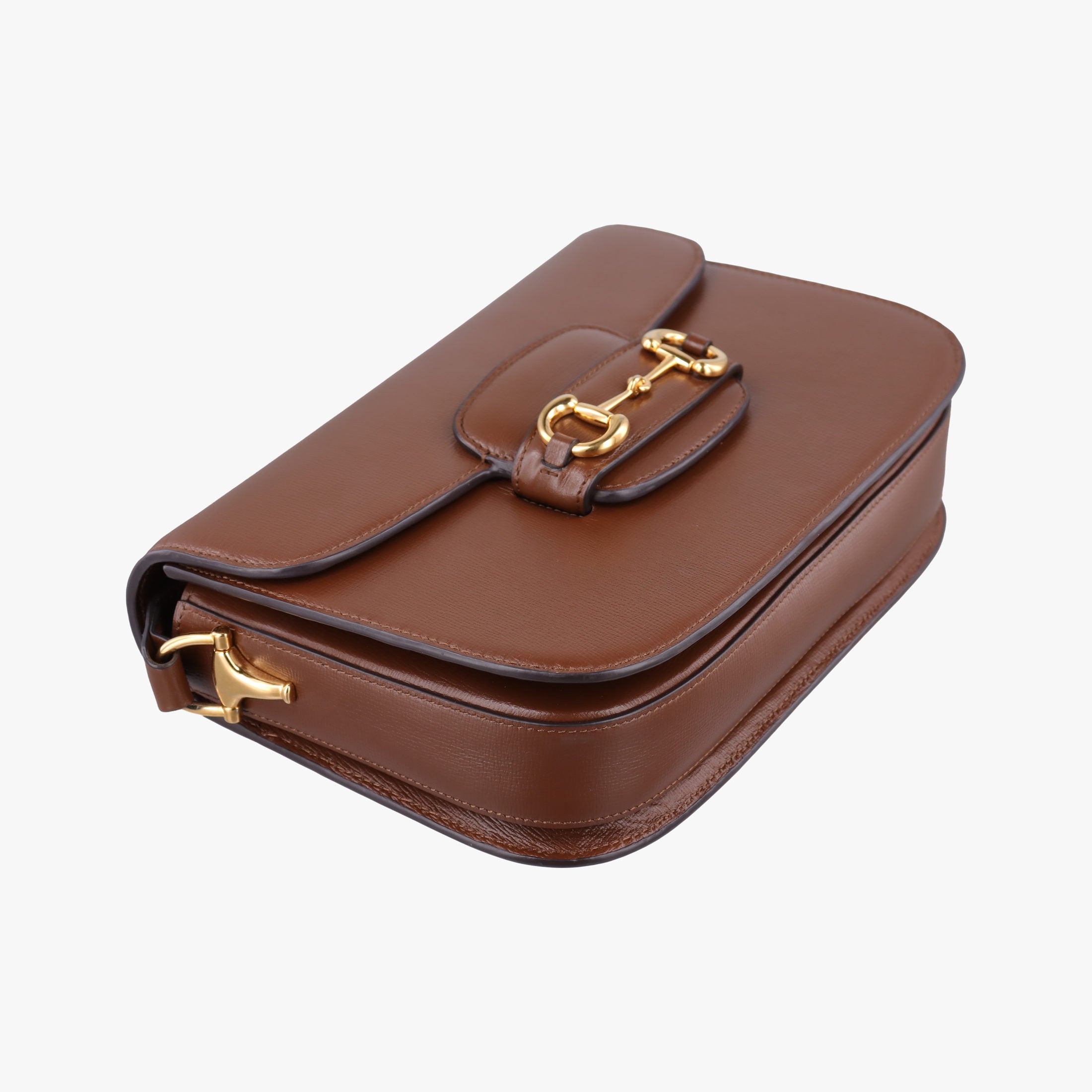 Pre-owned Gucci The Hacker Project Horsebit 1955 Brown leather 602204 shoulderbag | stylenewstar