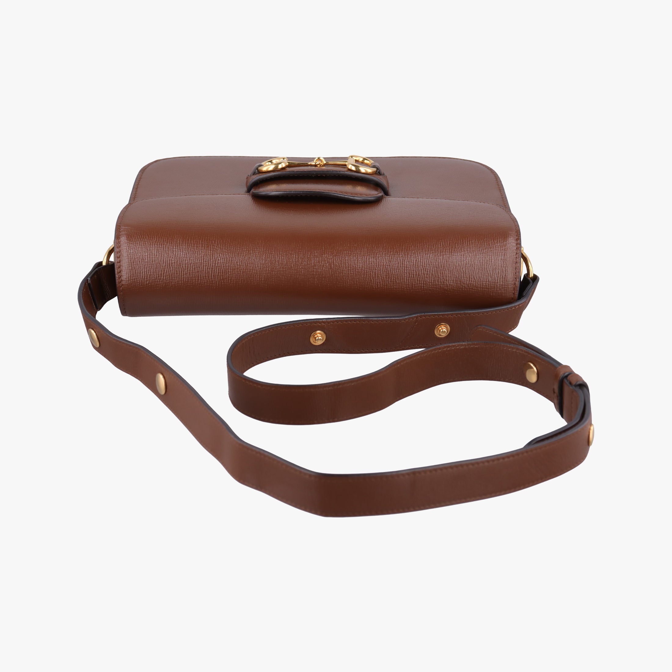 Pre-owned Gucci The Hacker Project Horsebit 1955 Brown leather 602204 shoulderbag | stylenewstar
