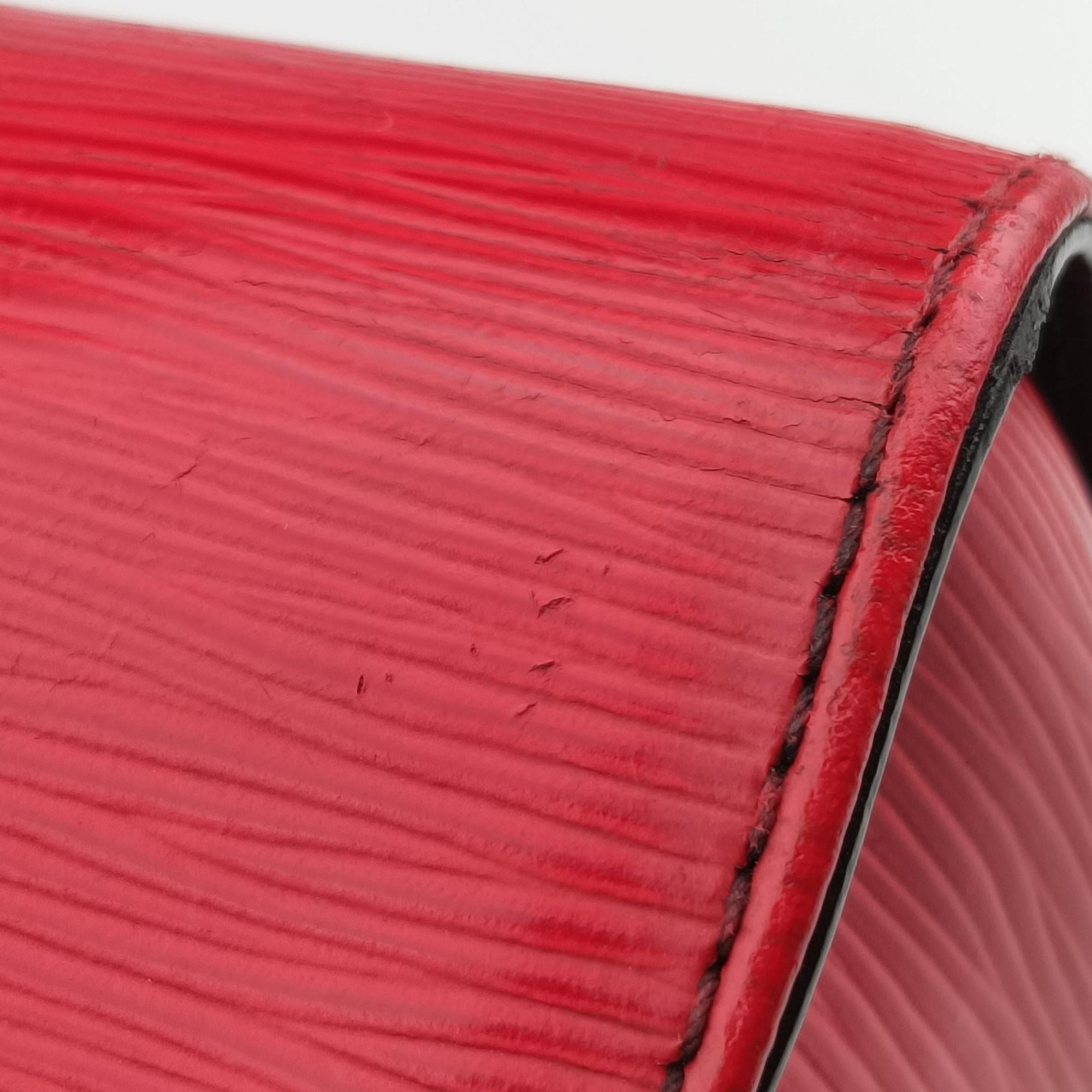 Pre-owned Louis Vuitton Tuileries Tote Red×Navy Epi M53544 shoulderbag | stylenewstar