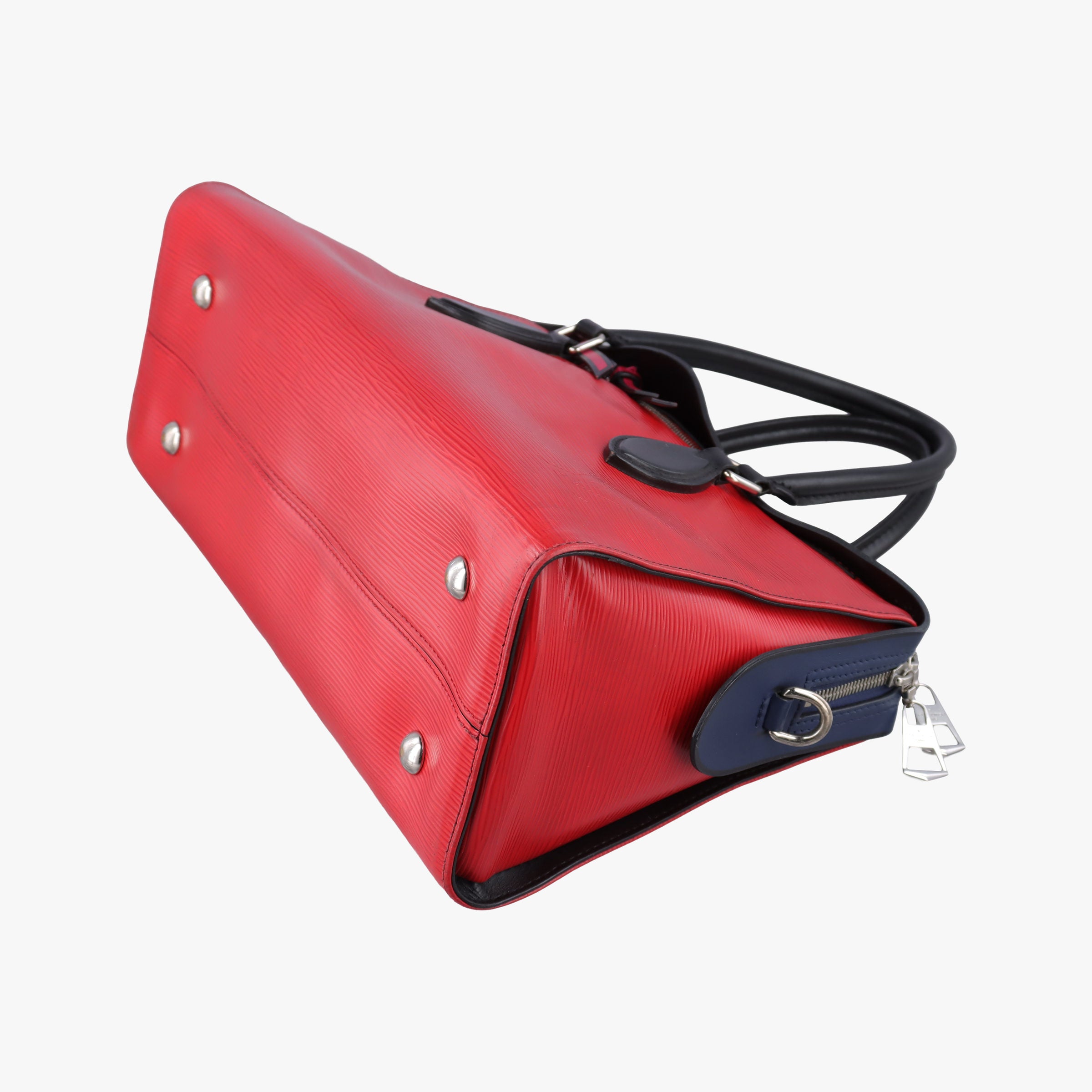 Pre-owned Louis Vuitton Tuileries Tote Red×Navy Epi M53544 shoulderbag | stylenewstar