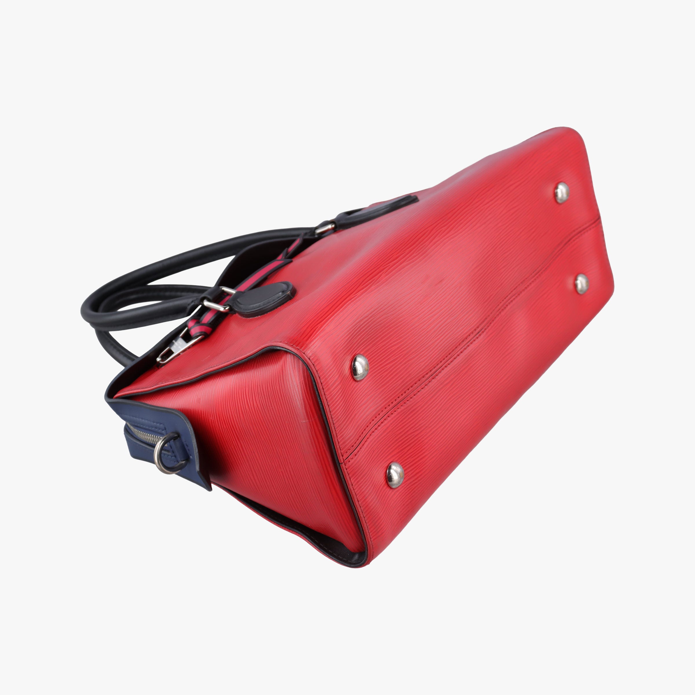 Pre-owned Louis Vuitton Tuileries Tote Red×Navy Epi M53544 shoulderbag | stylenewstar