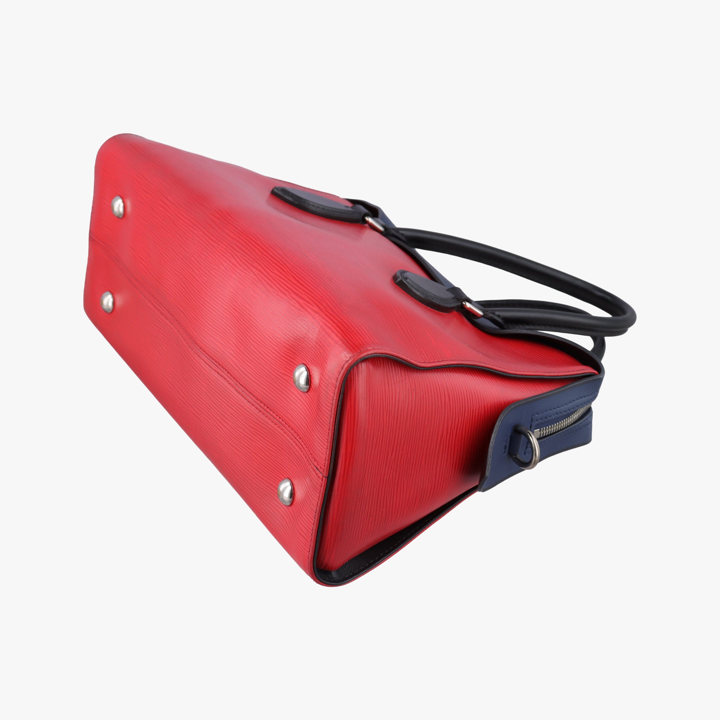 Pre-owned Louis Vuitton Tuileries Tote Red×Navy Epi M53544 shoulderbag | stylenewstar