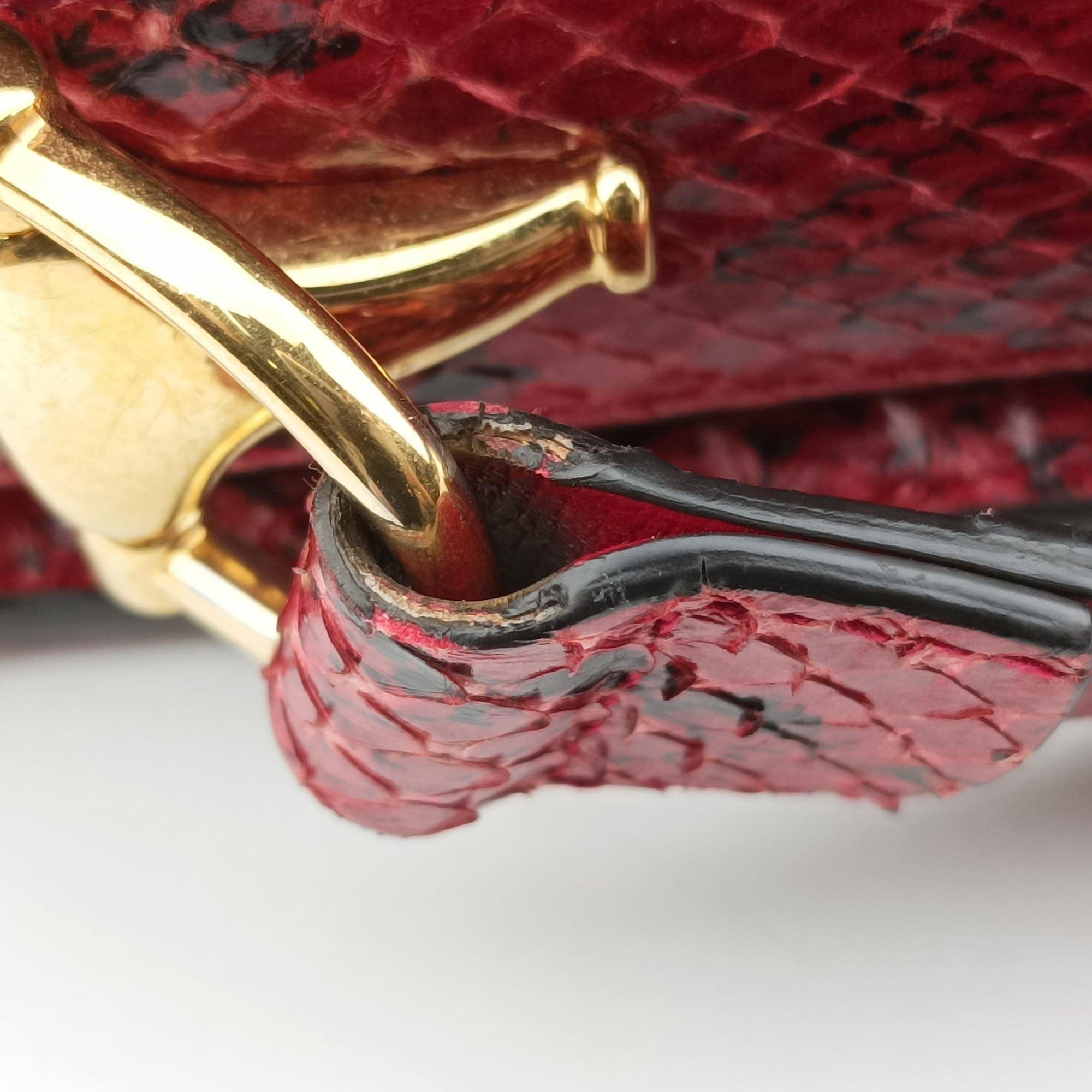 Pre-owned Gucci Horsebit 1955 White Leather ásnakeskin 602204 shoulderbag | stylenewstar