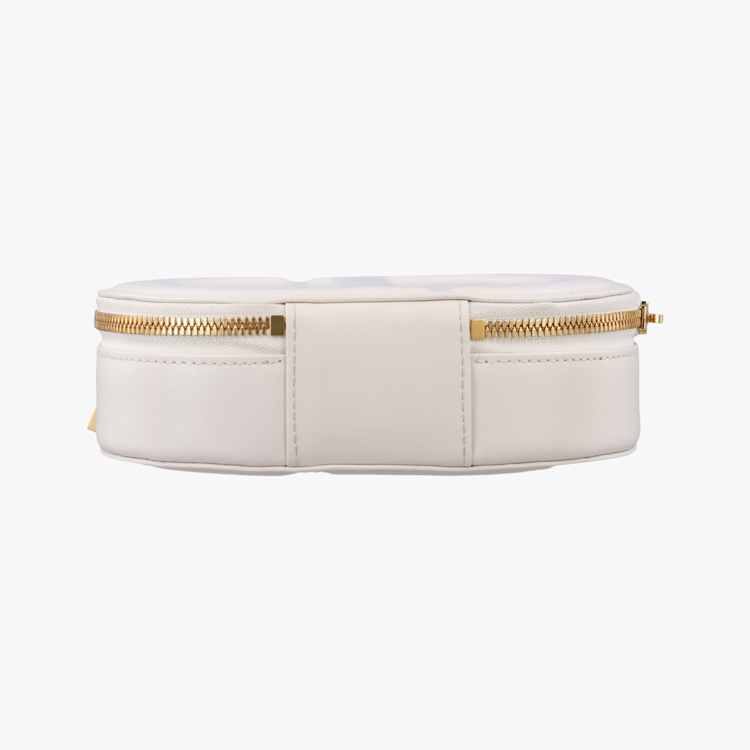 Pre-owned Christian Dior Oval Camera Bag White Leather  shoulderbag | stylenewstar
