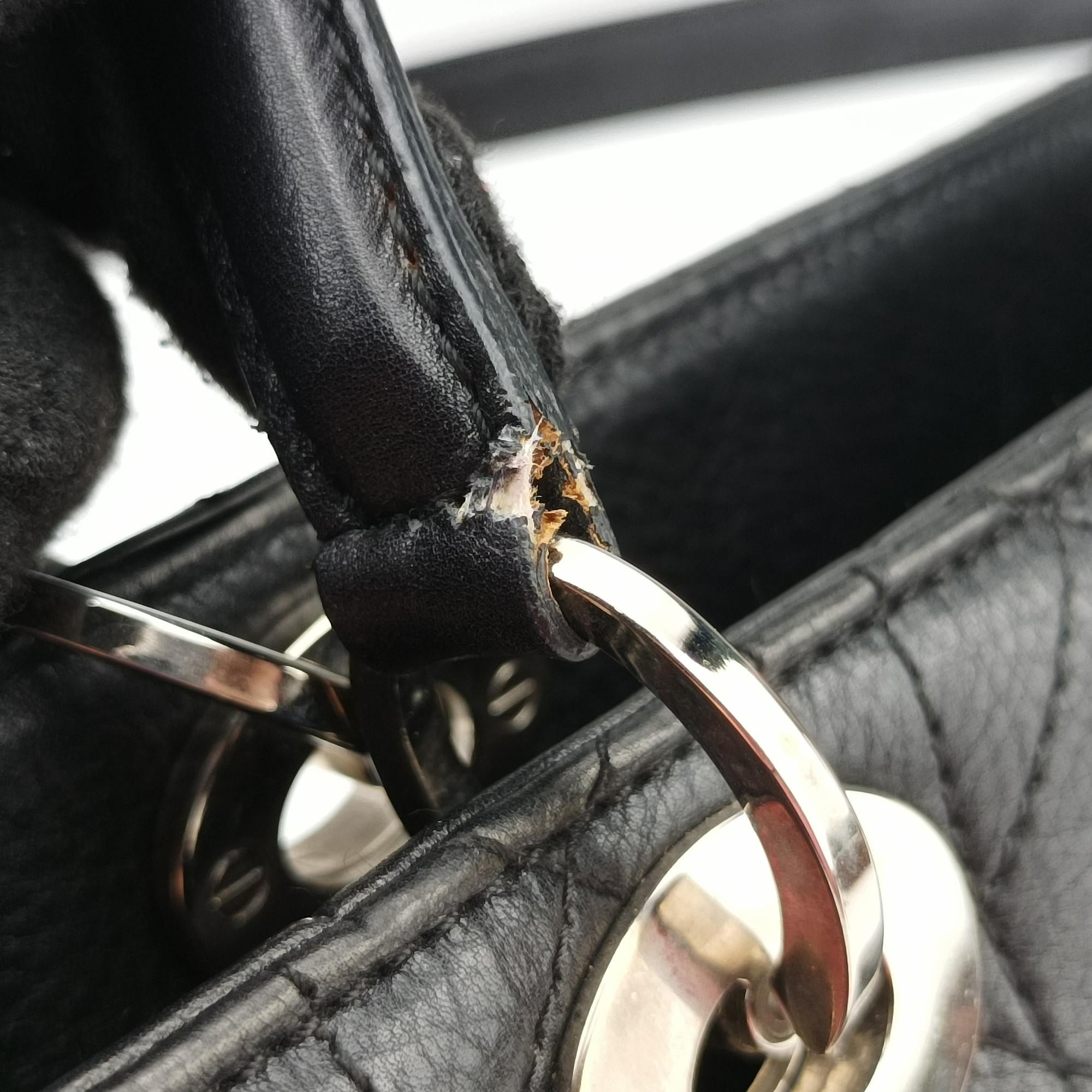 Vintage Christian Dior Lady Dior Cannage East West Black Leather  shoulderbag | stylenewstar