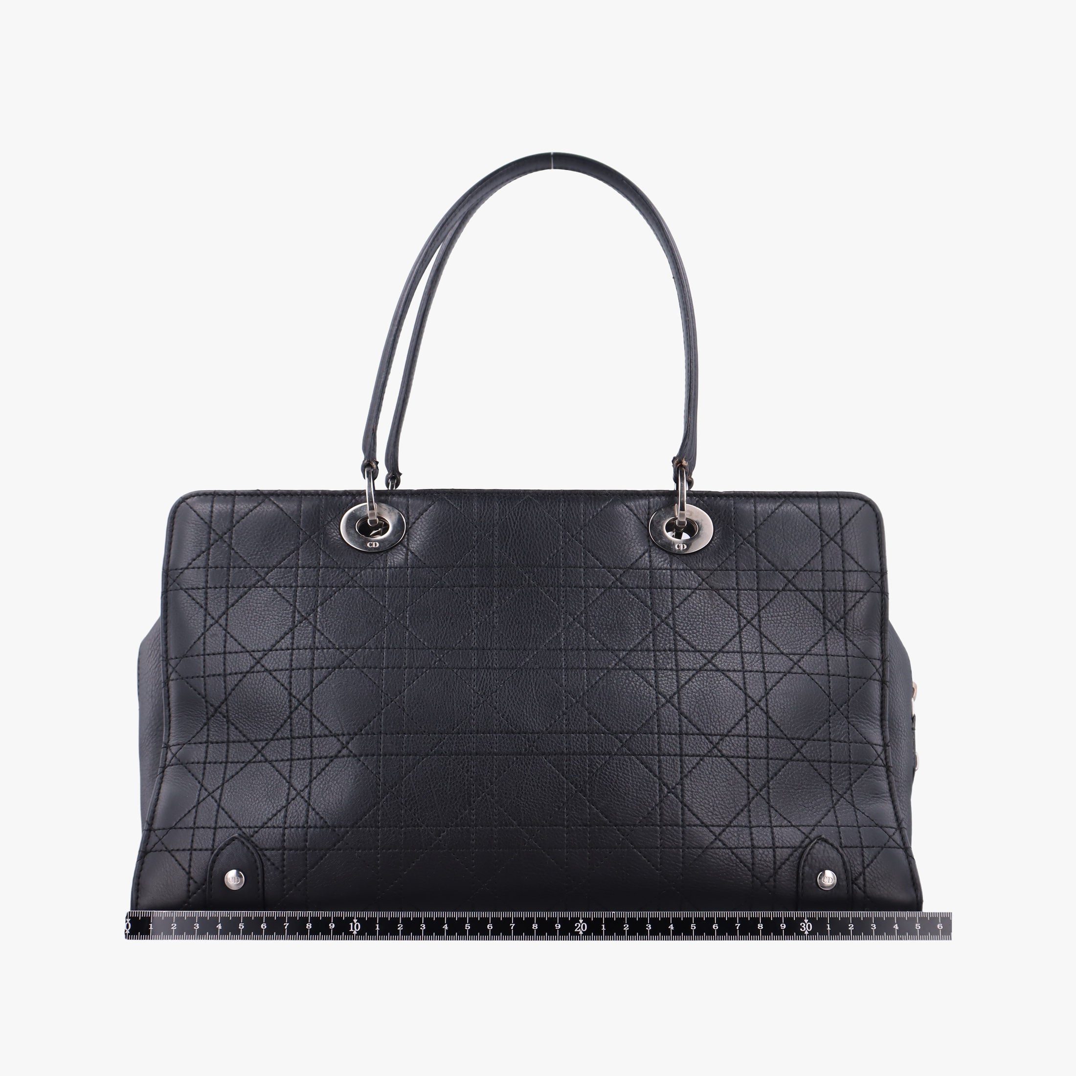 Vintage Christian Dior Lady Dior Cannage East West Black Leather  shoulderbag | stylenewstar
