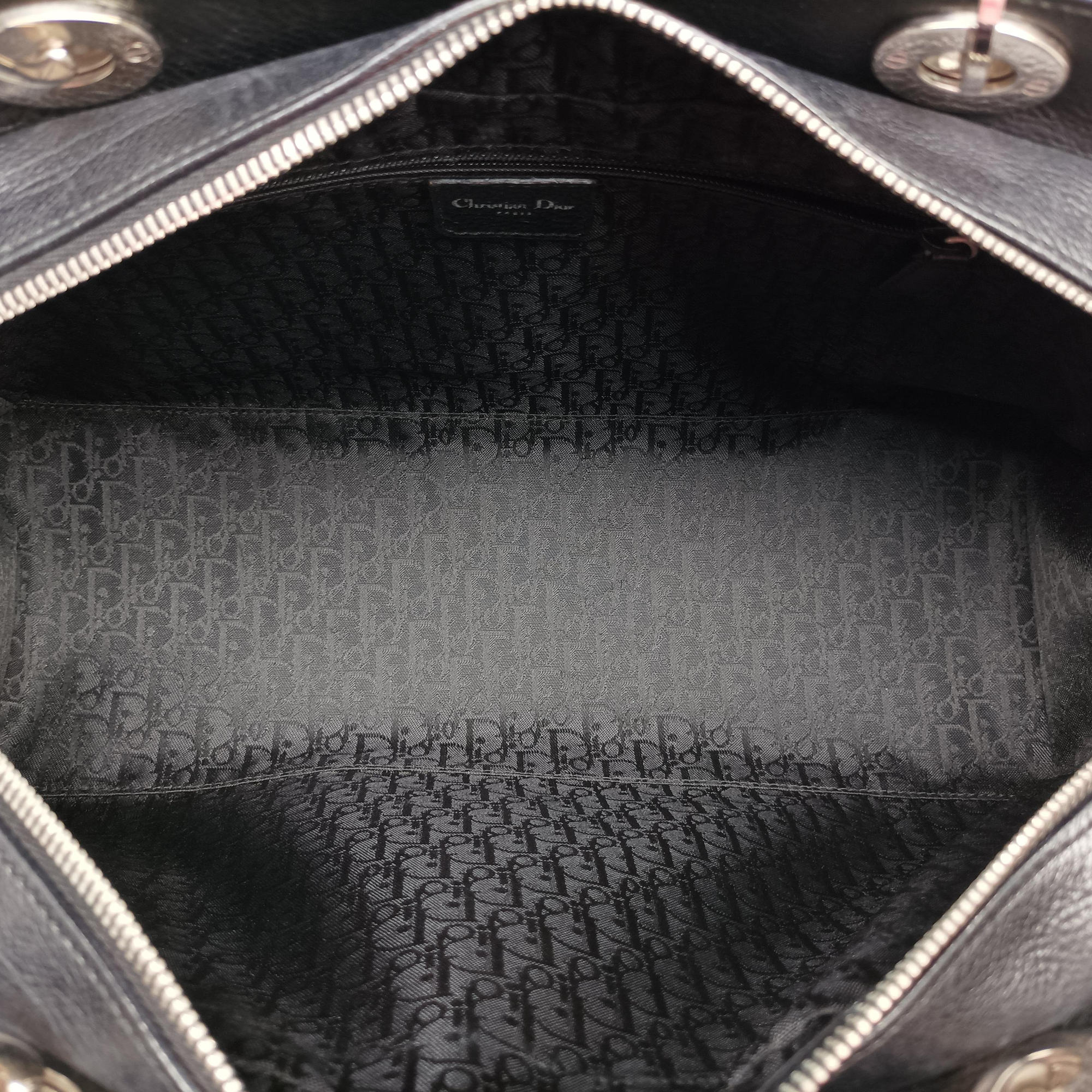Vintage Christian Dior Lady Dior Cannage East West Black Leather  shoulderbag | stylenewstar