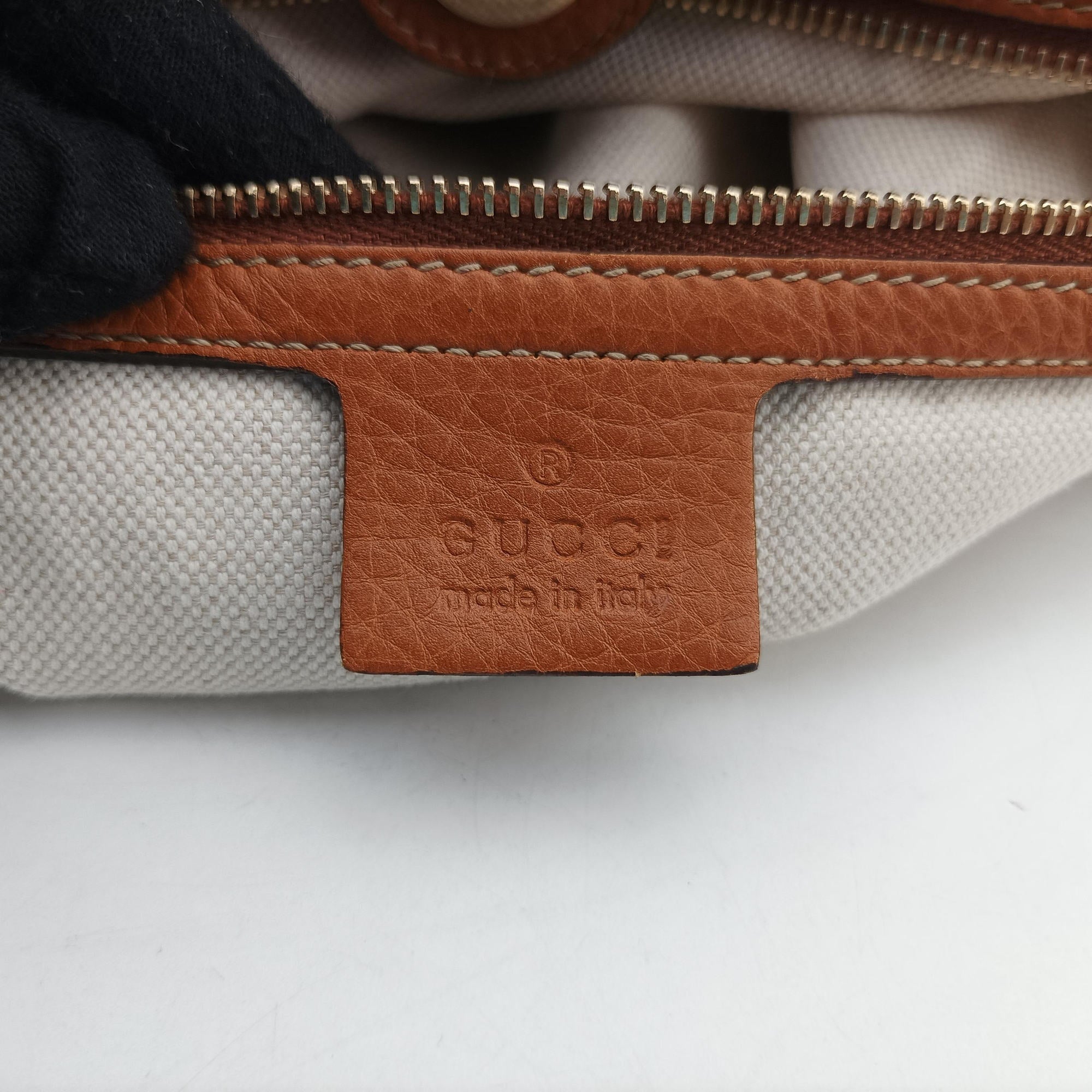 Pre-owned Gucci Fringe Marrakech Brown leather 247597 shoulderbag | stylenewstar