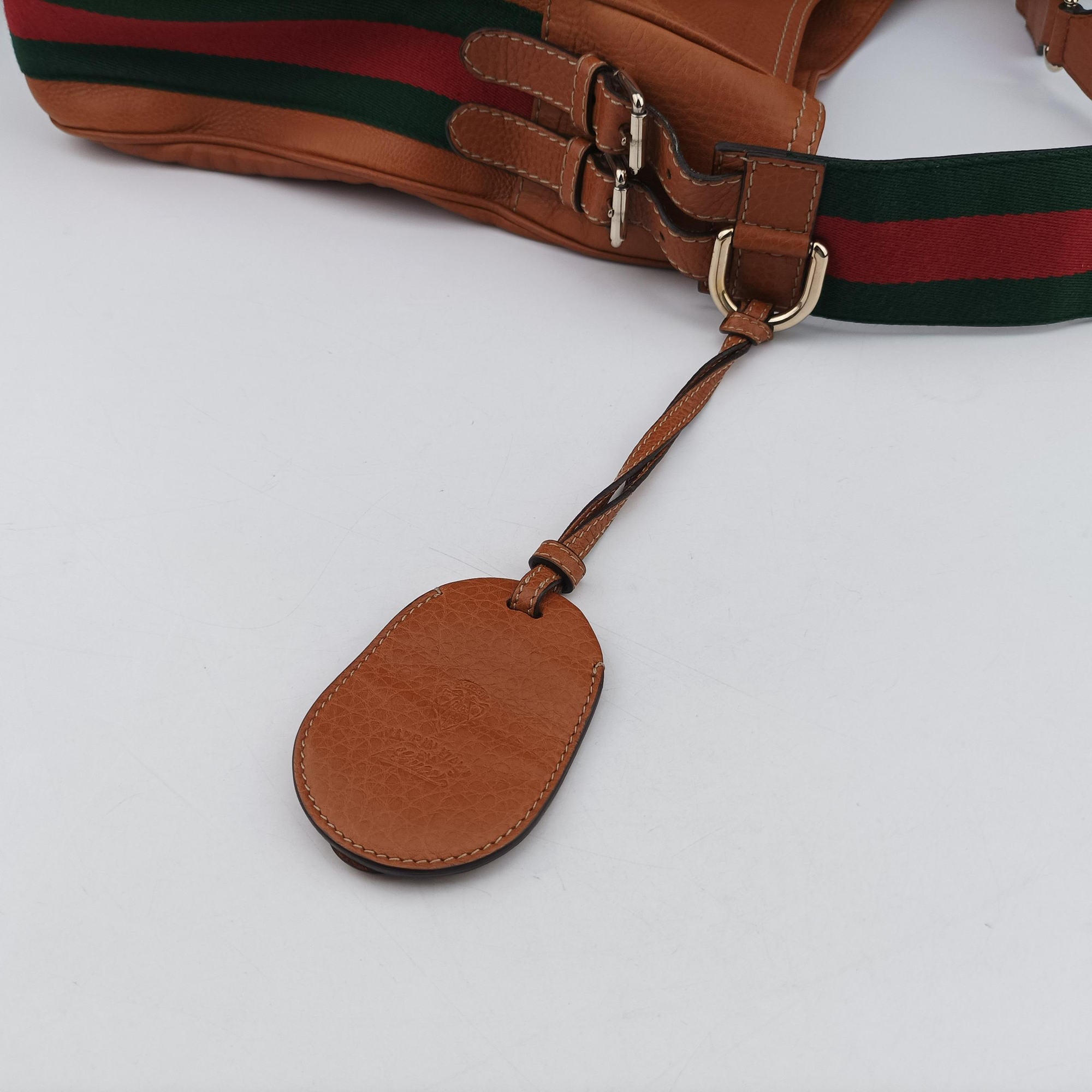Pre-owned Gucci Fringe Marrakech Brown leather 247597 shoulderbag | stylenewstar