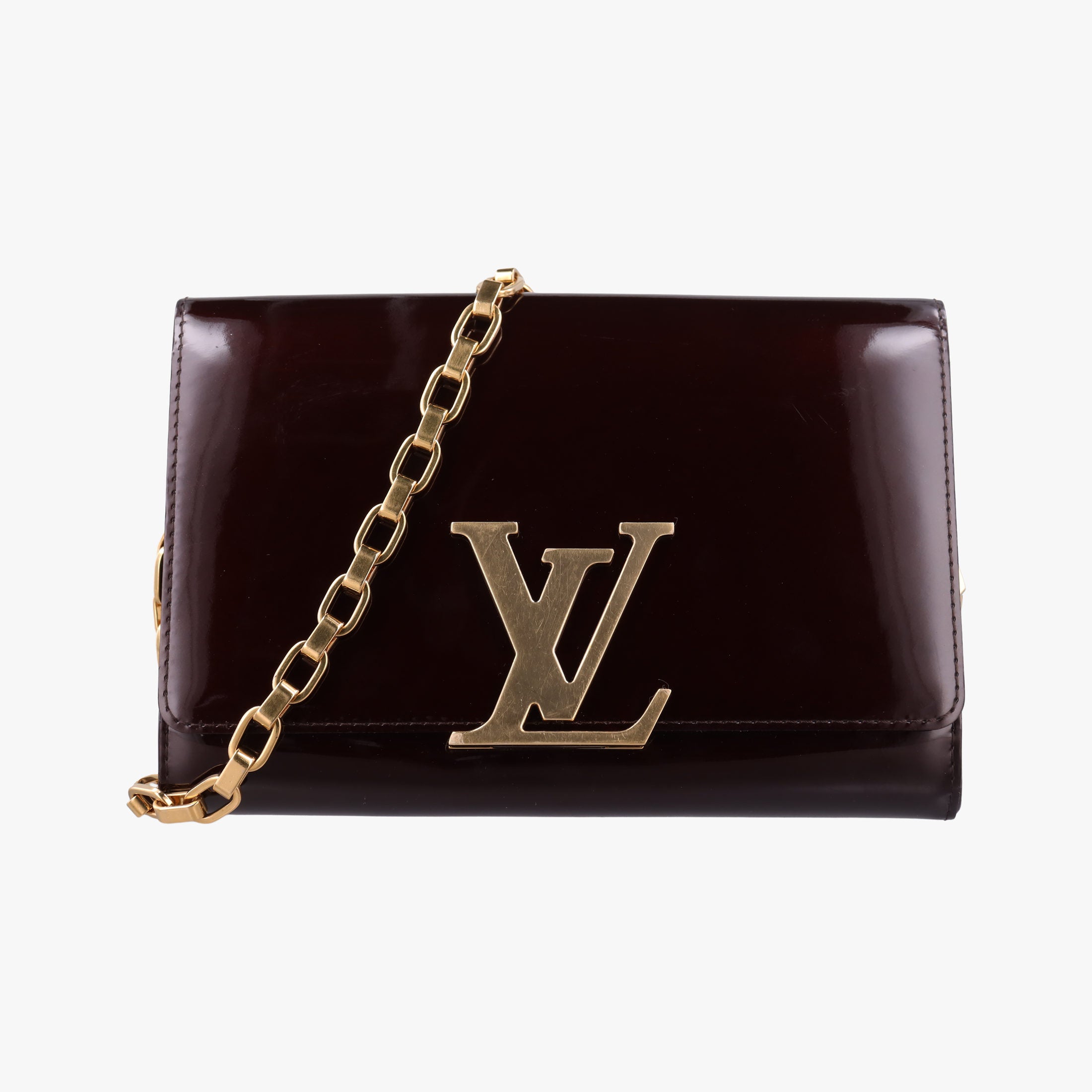 Secondhand Louis Vuitton Pochette Louise GM Amarante Vernis M51631 shoulderbag | stylenewstar