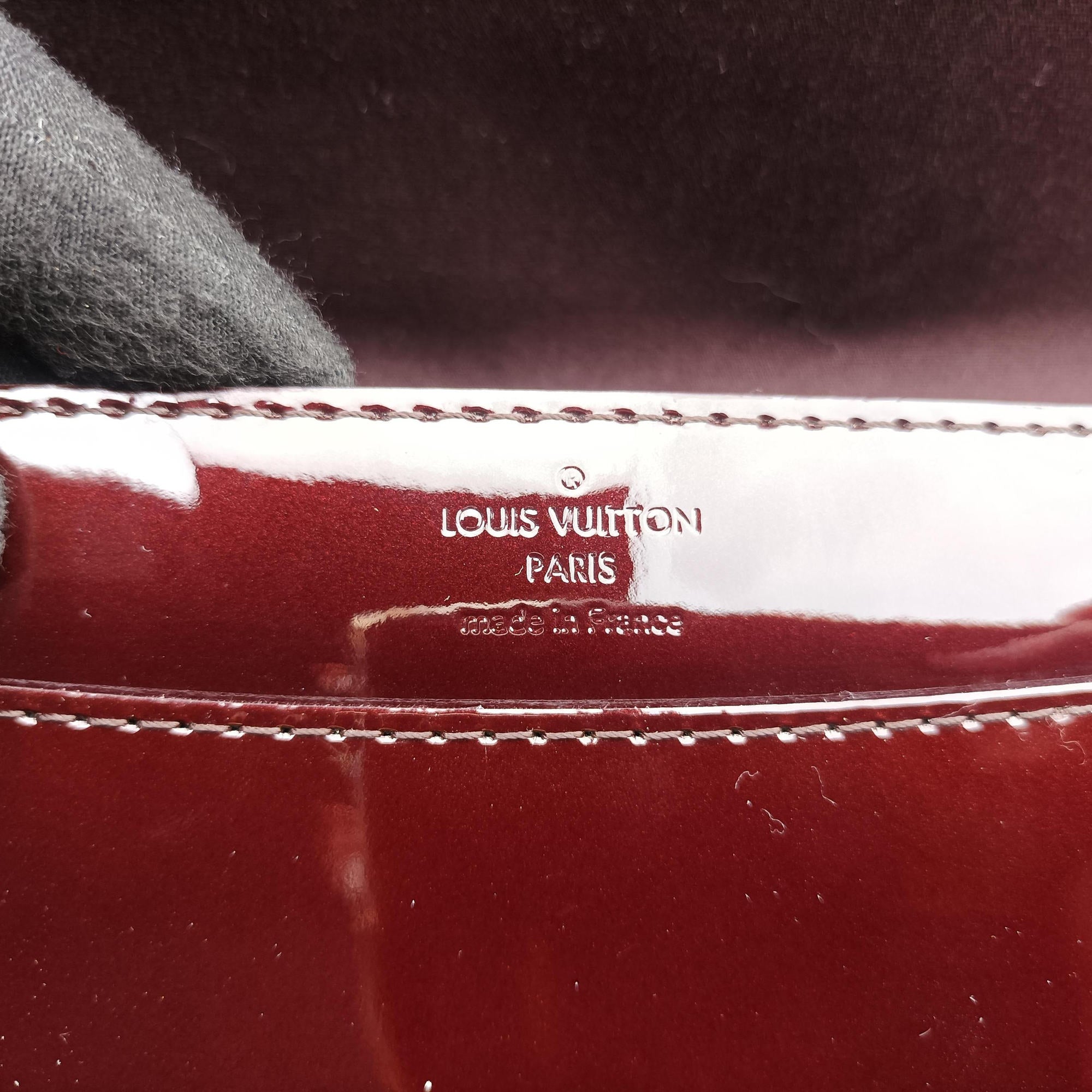 Secondhand Louis Vuitton Pochette Louise GM Amarante Vernis M51631 shoulderbag | stylenewstar