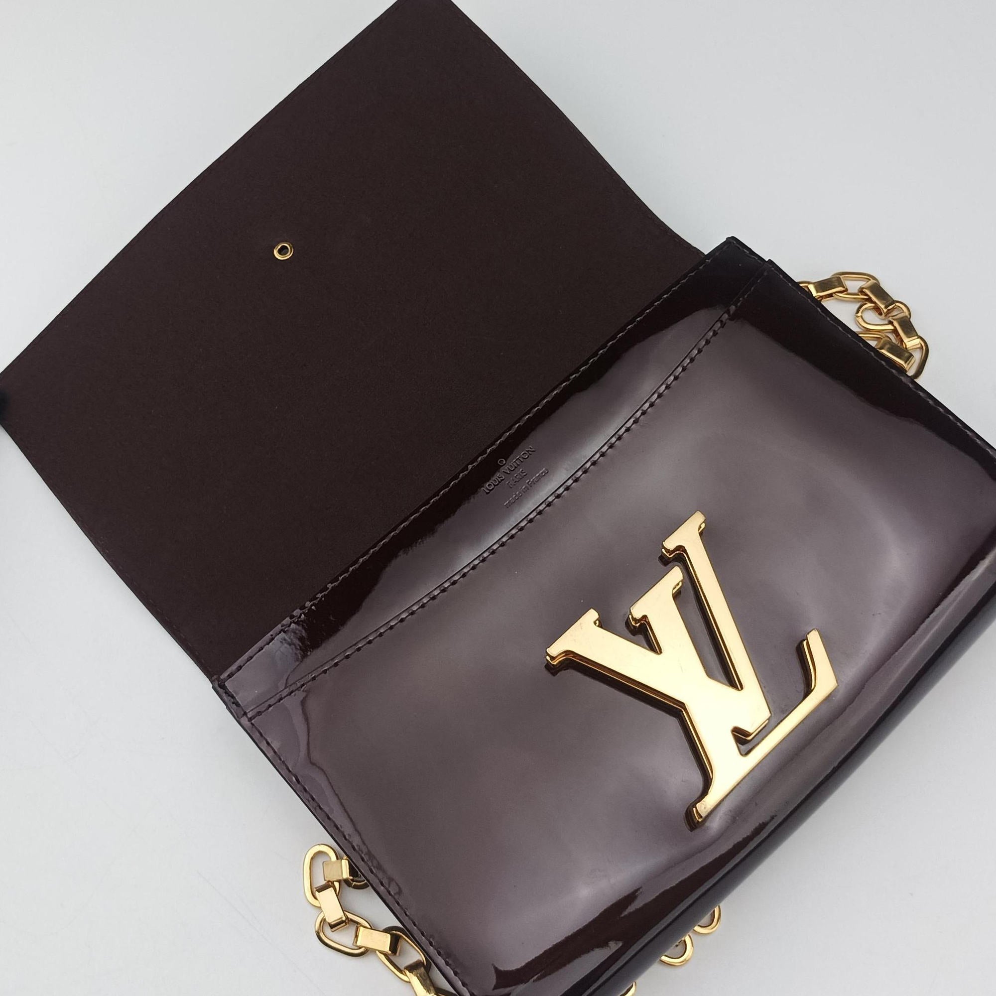 Secondhand Louis Vuitton Pochette Louise GM Amarante Vernis M51631 shoulderbag | stylenewstar