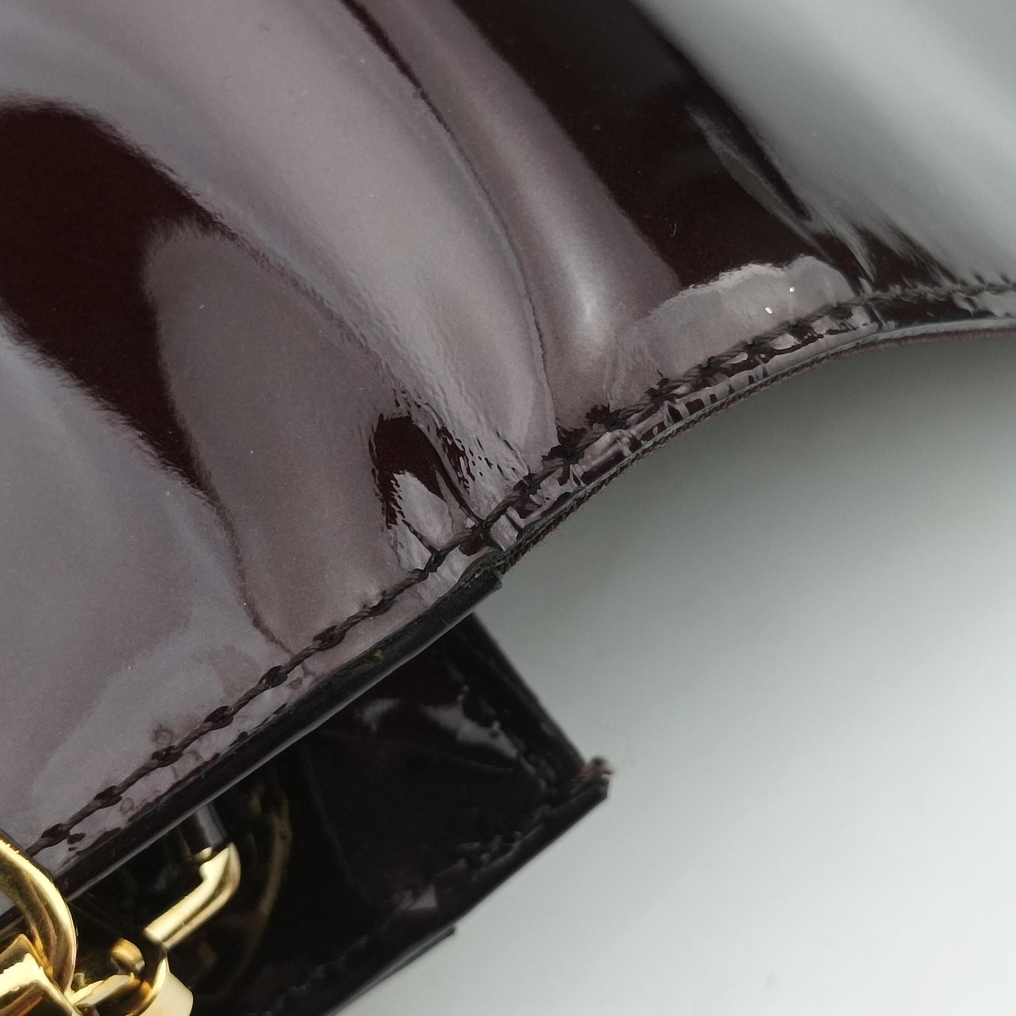 Secondhand Louis Vuitton Pochette Louise GM Amarante Vernis M51631 shoulderbag | stylenewstar