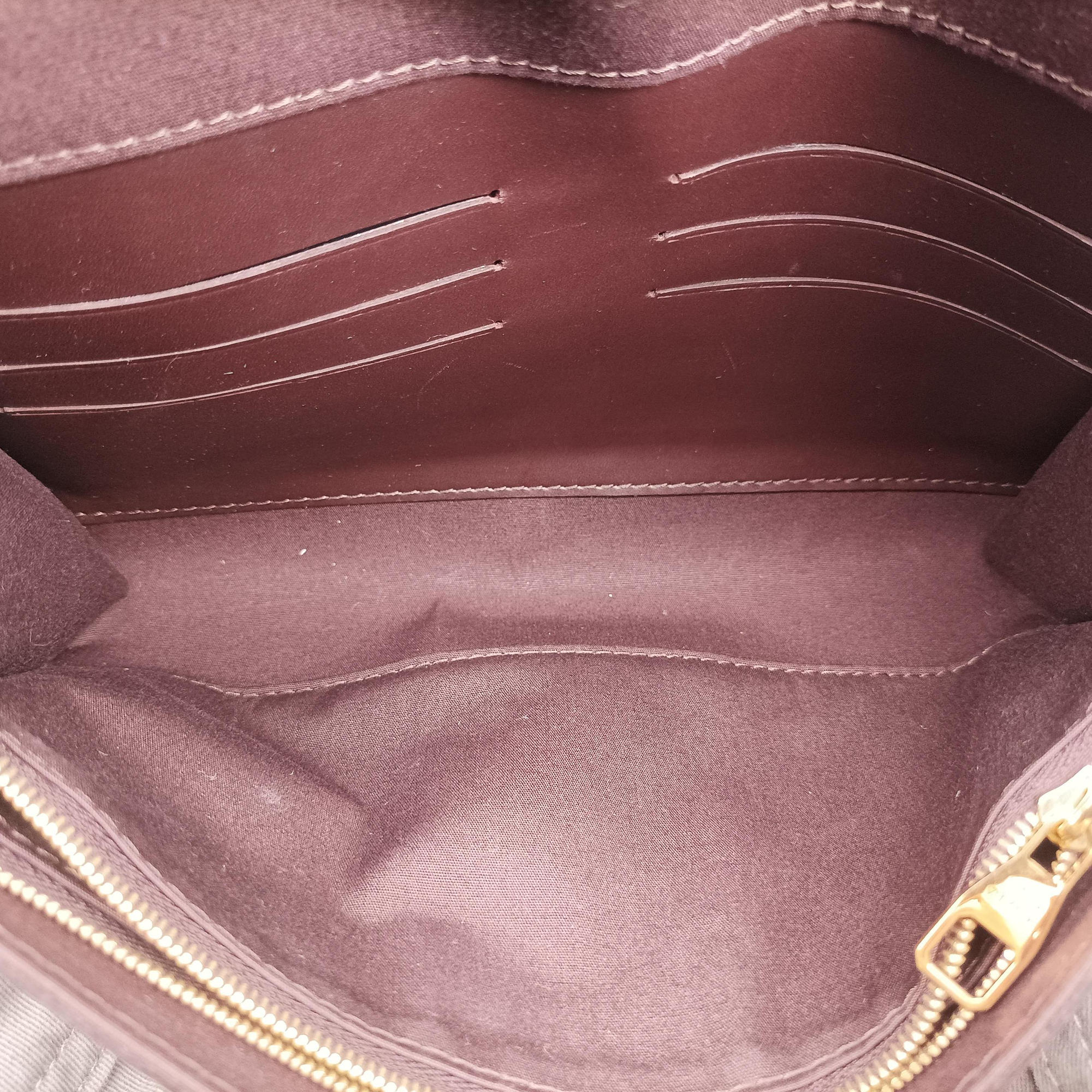 Secondhand Louis Vuitton Pochette Louise GM Amarante Vernis M51631 shoulderbag | stylenewstar