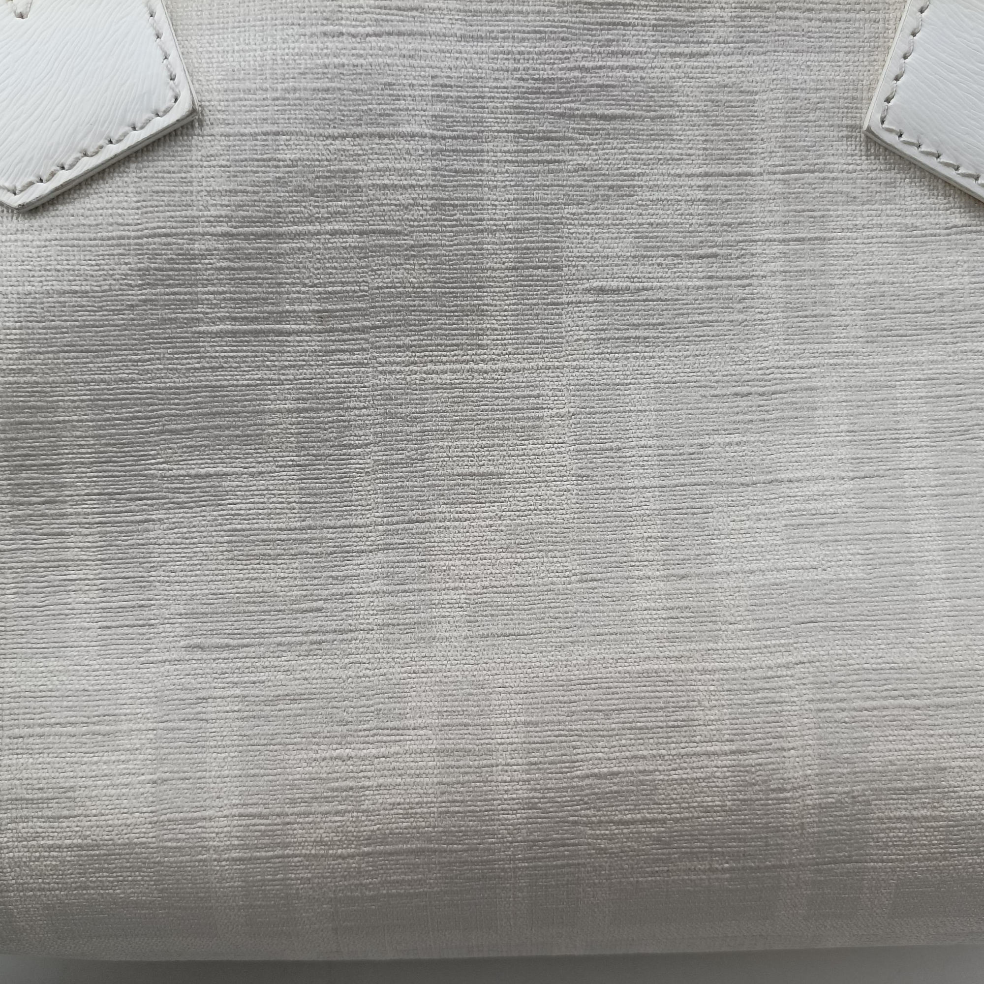 Pre-owned Fendi Forever Bauletto White PVC coated canvas 8BL104 handbag | stylenewstar
