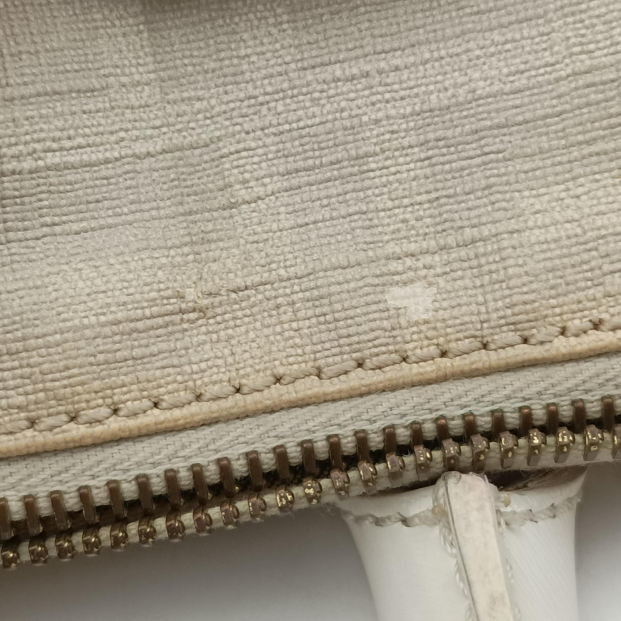 Pre-owned Fendi Forever Bauletto White PVC coated canvas 8BL104 handbag | stylenewstar