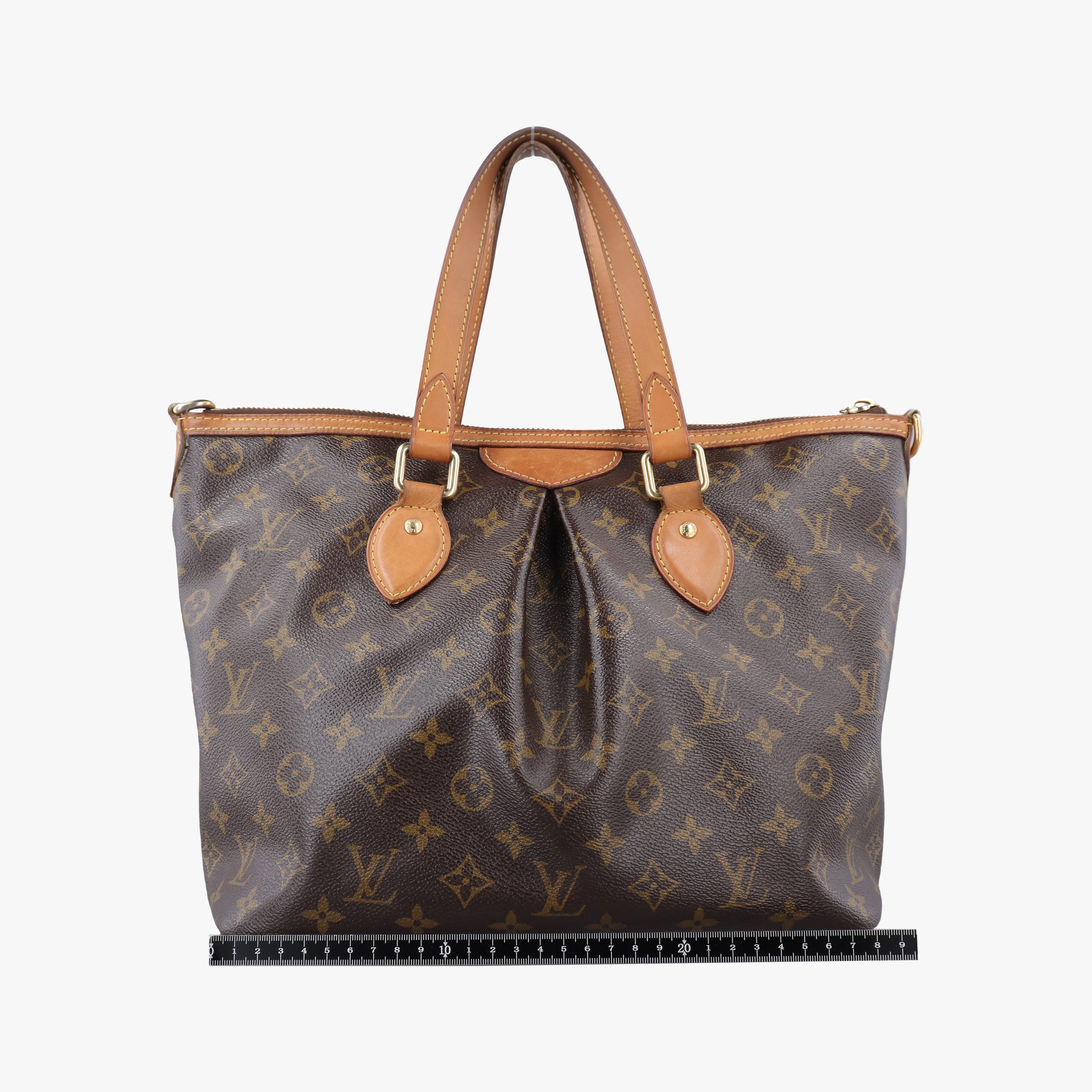 Pre-owned Louis Vuitton PALERMO PM brown Monogram Canvas M40145 shoulderbag | stylenewstar