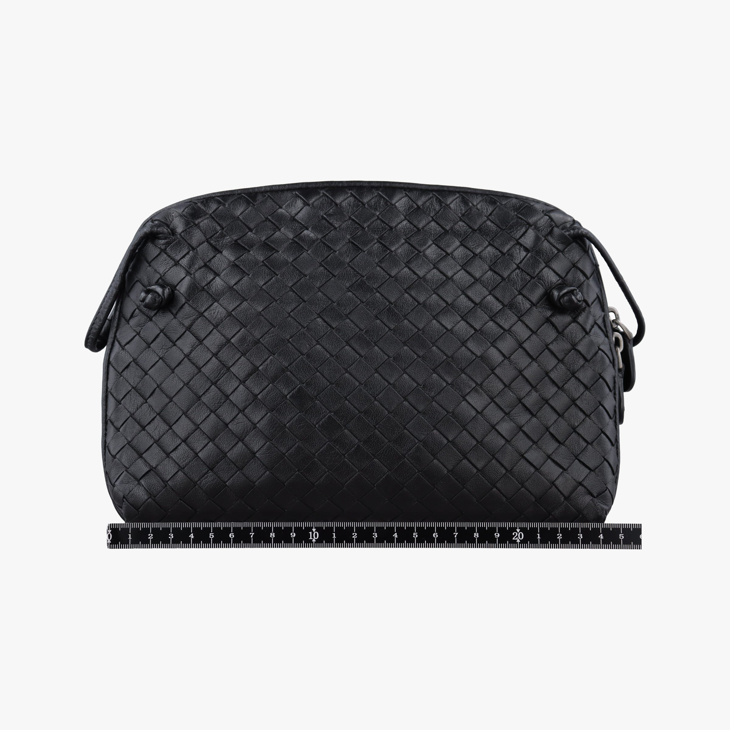 Pre-owned Bottega Veneta NODINI Intrecciato Black lambskin  shoulderbag | stylenewstar