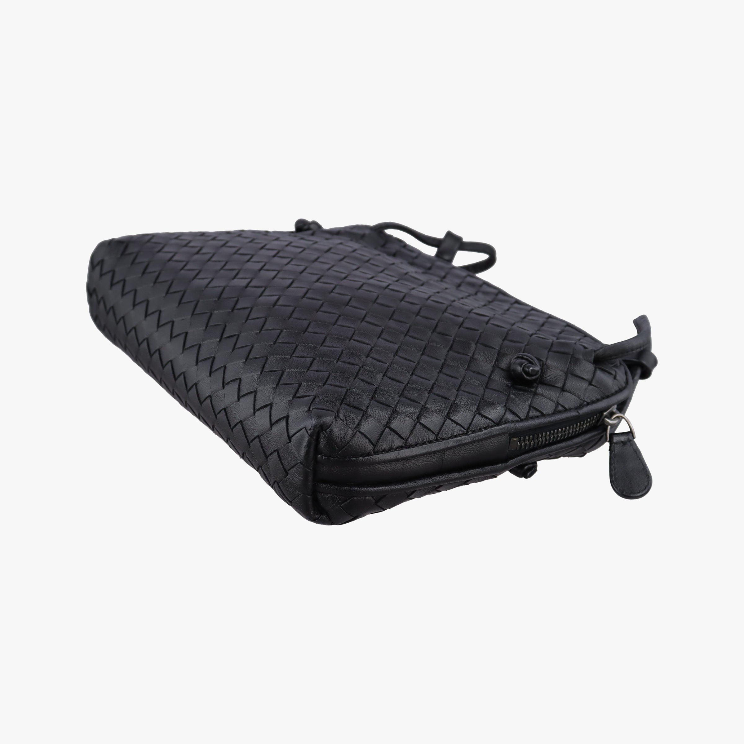 Pre-owned Bottega Veneta NODINI Intrecciato Black lambskin  shoulderbag | stylenewstar