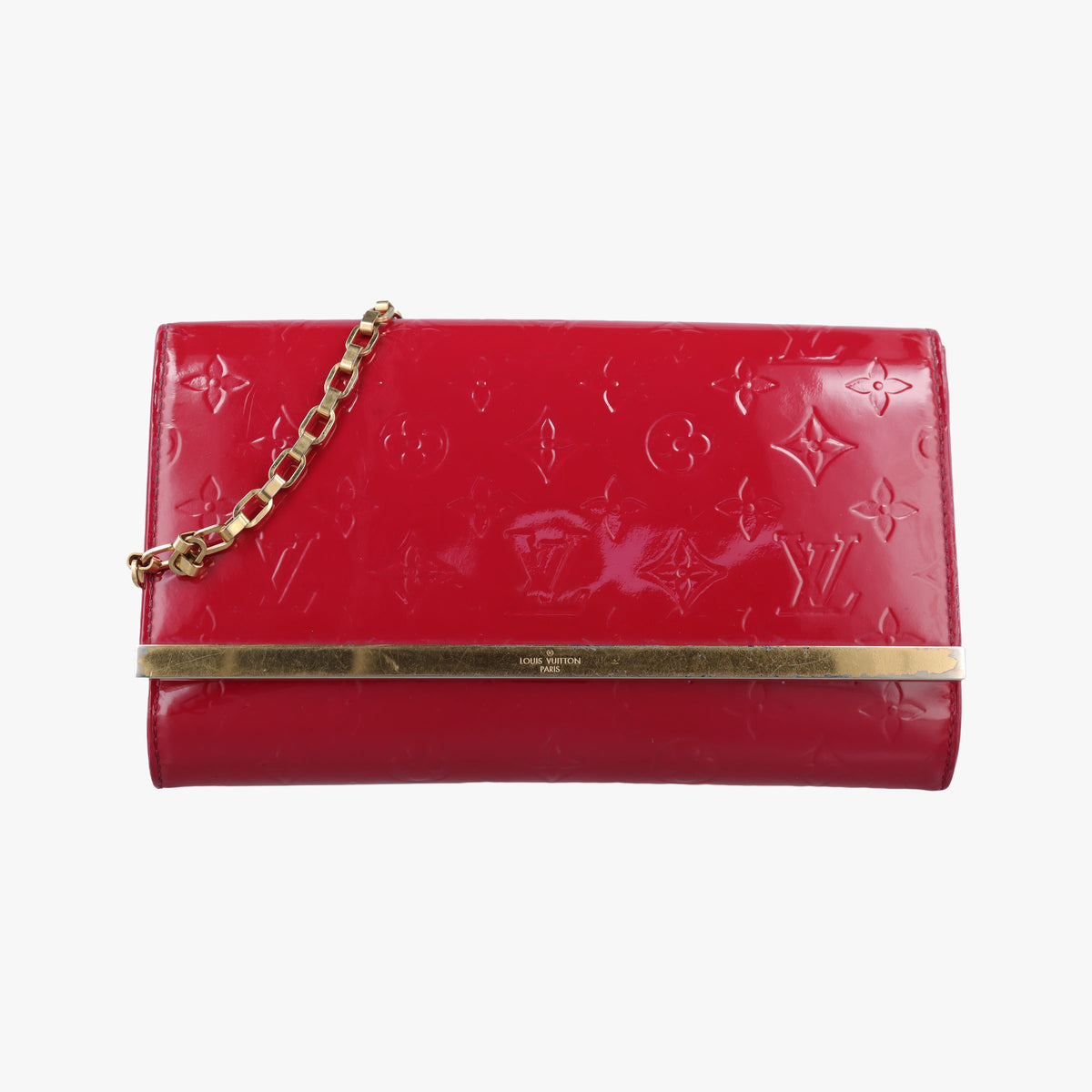 Pre-owned Louis Vuitton Clutch Ana pomme d'amour Vernis M90095 handbag | stylenewstar