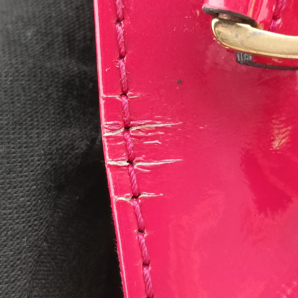 Pre-owned Louis Vuitton Clutch Ana pomme d'amour Vernis M90095 handbag | stylenewstar