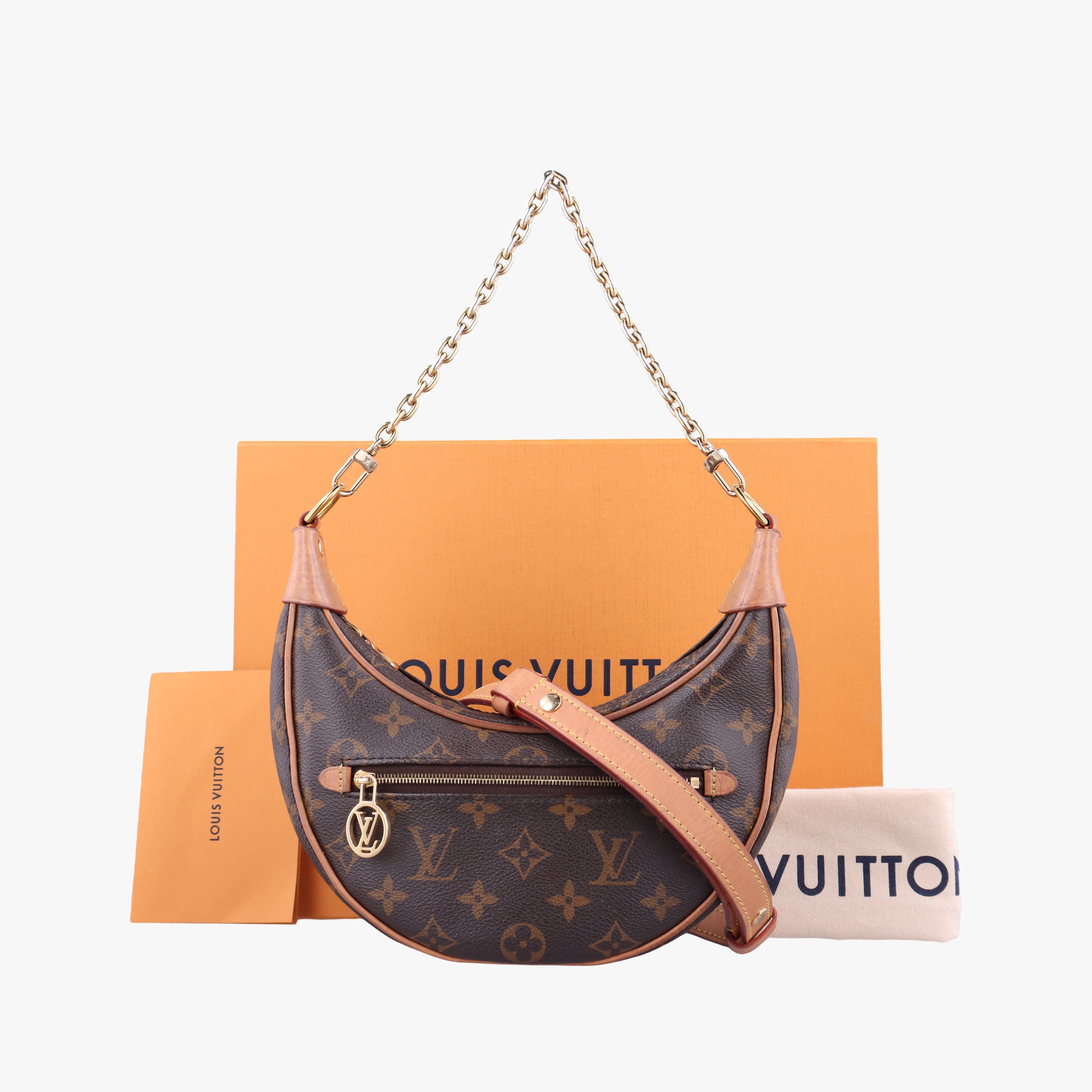 Secondhand Louis Vuitton loop Brown PVC coated canvas M81098 shoulderbag | stylenewstar