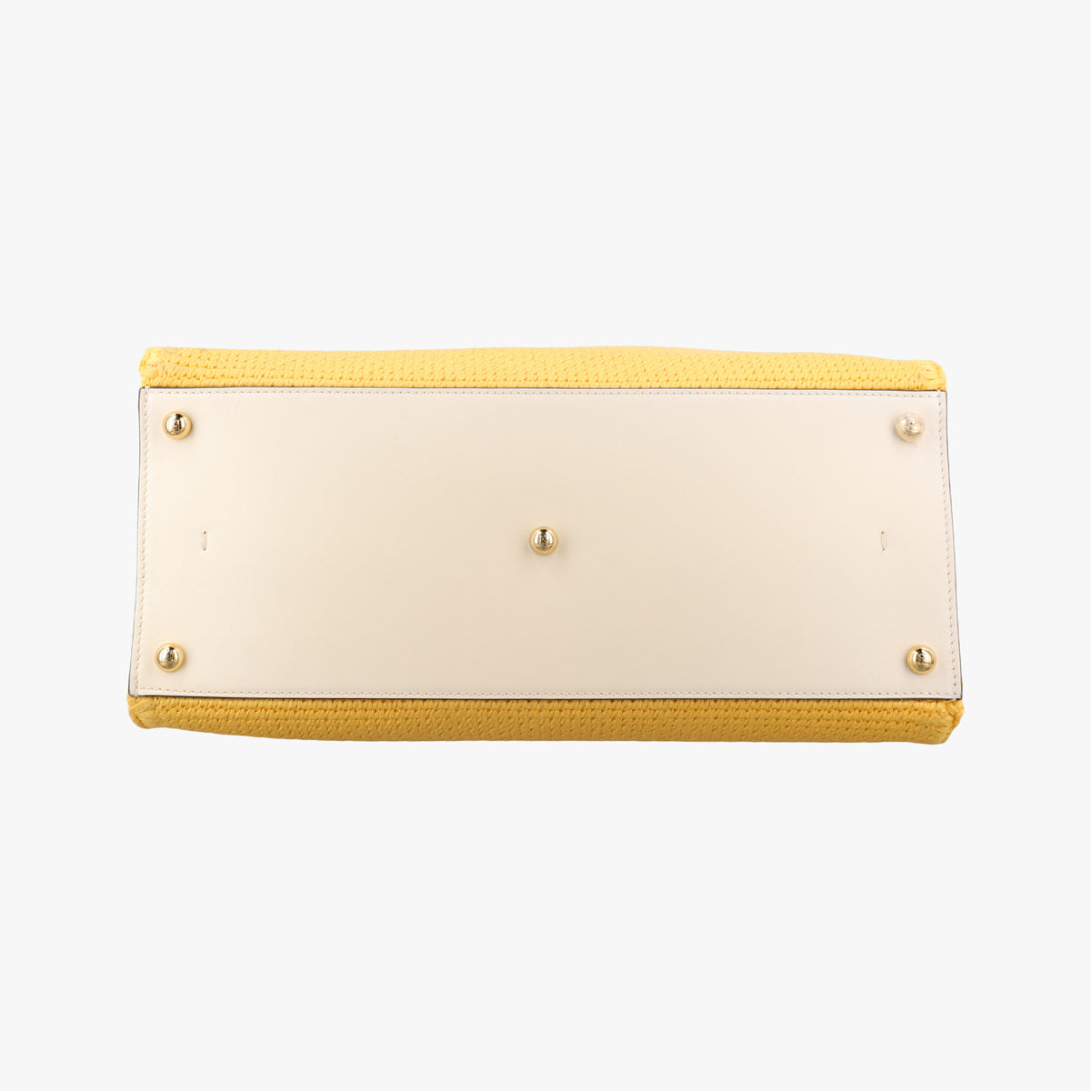 Secondhand Fendi SUNSHINE Yellow Crochet×leather 8BH386 shoulderbag | stylenewstar