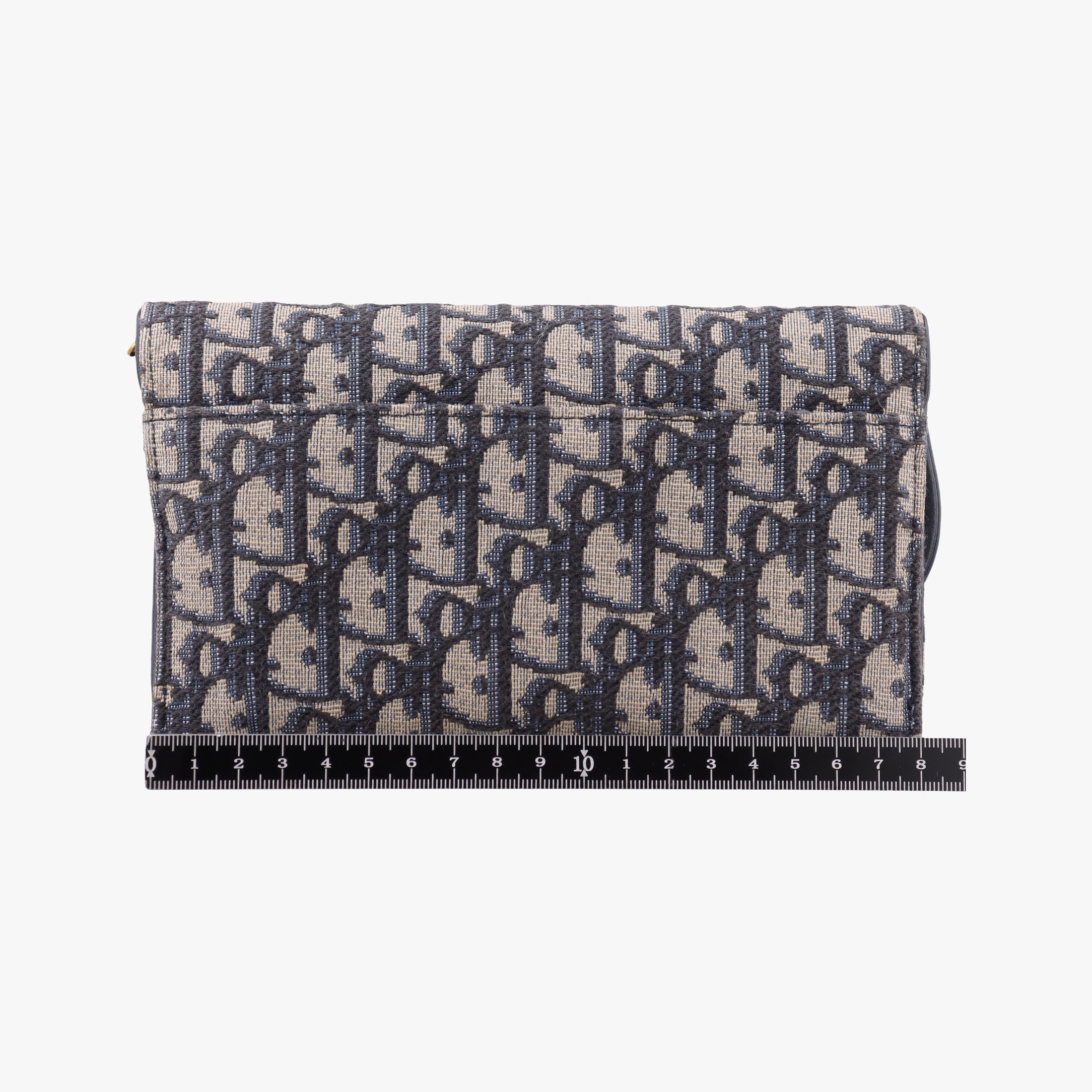 Vintage Christian Dior Saddle Navy×Gray jacquard×Leather  shoulderbag | stylenewstar