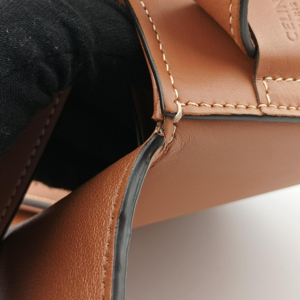 Pre-owned Celine Triomphe Maillon Brown leather  shoulderbag | stylenewstar