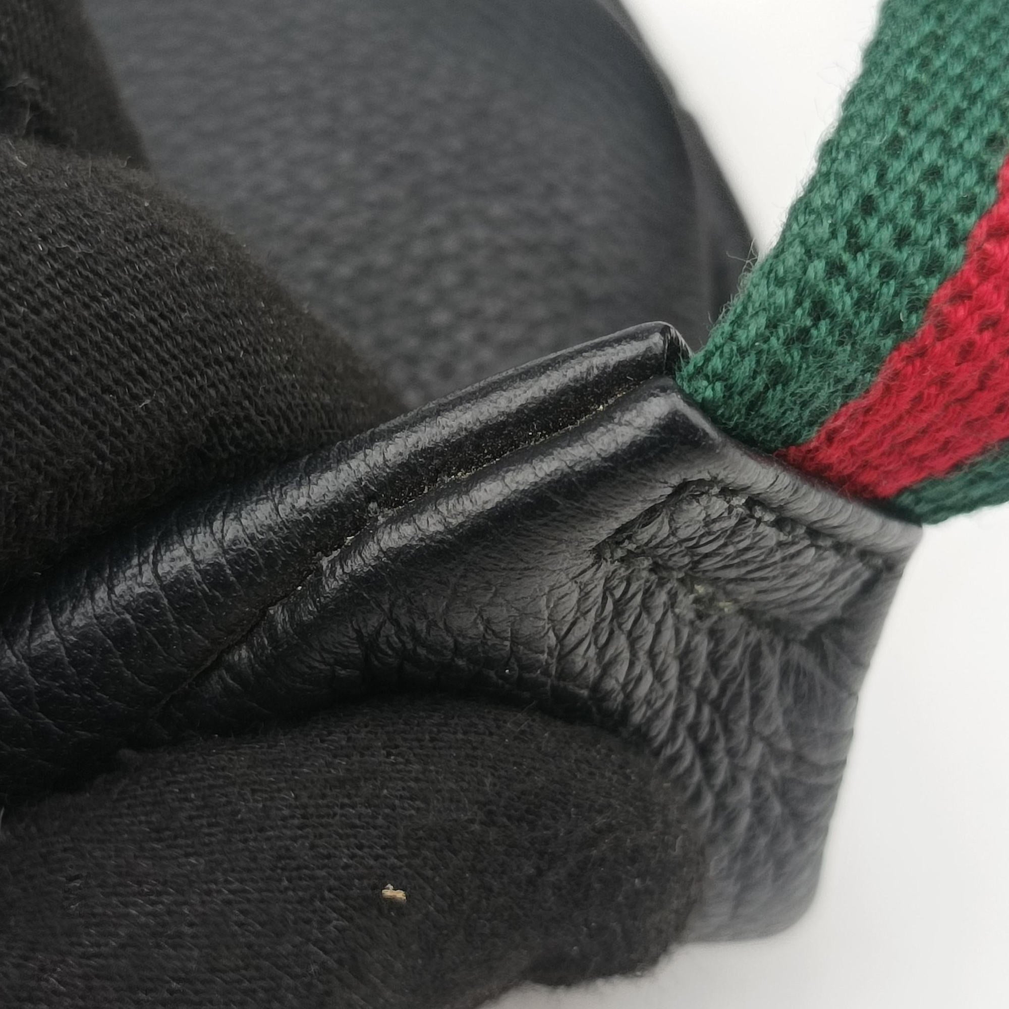 Secondhand Gucci Print Black Leather 527792 bum bag/waist bag | stylenewstar