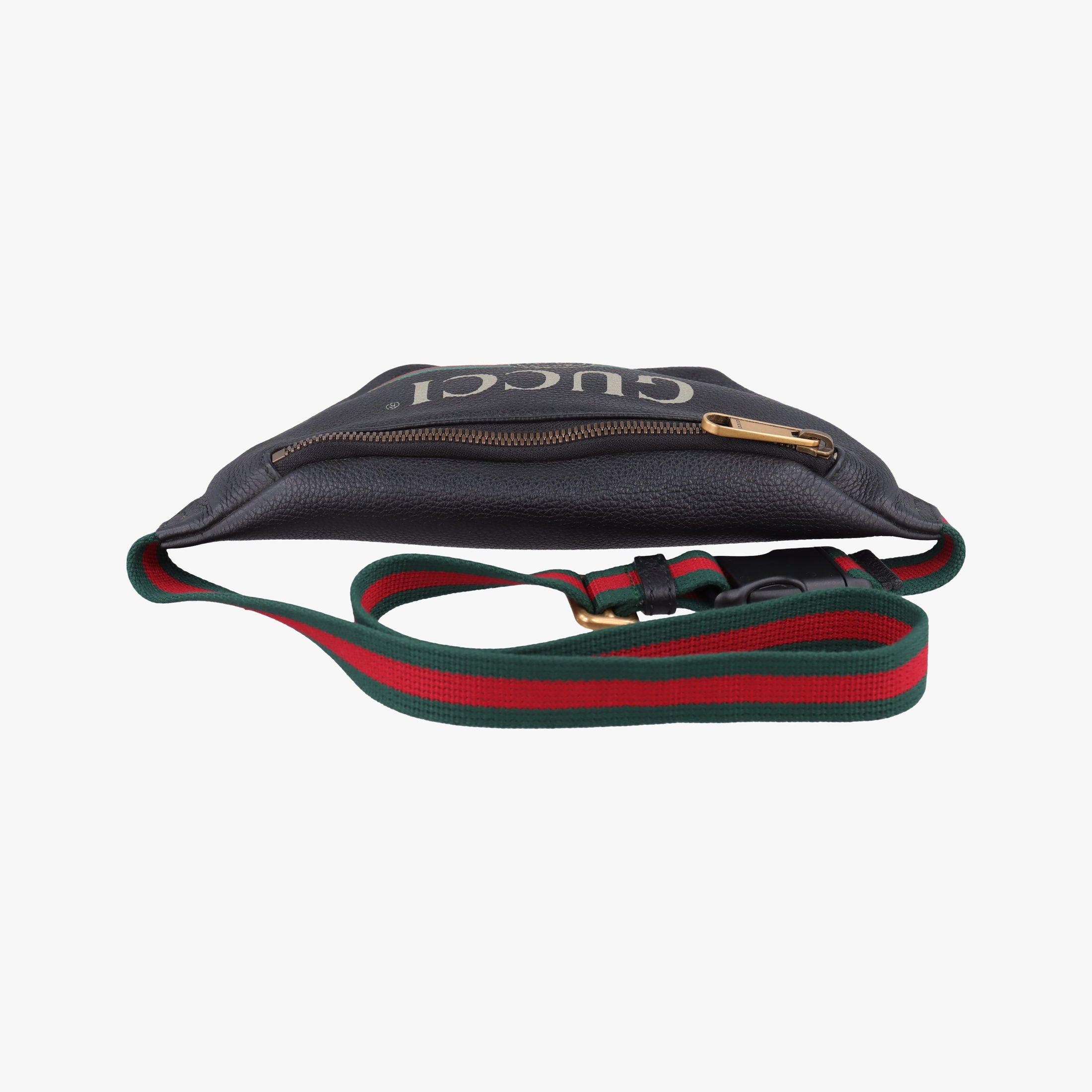 Secondhand Gucci Print Black Leather 527792 bum bag/waist bag | stylenewstar
