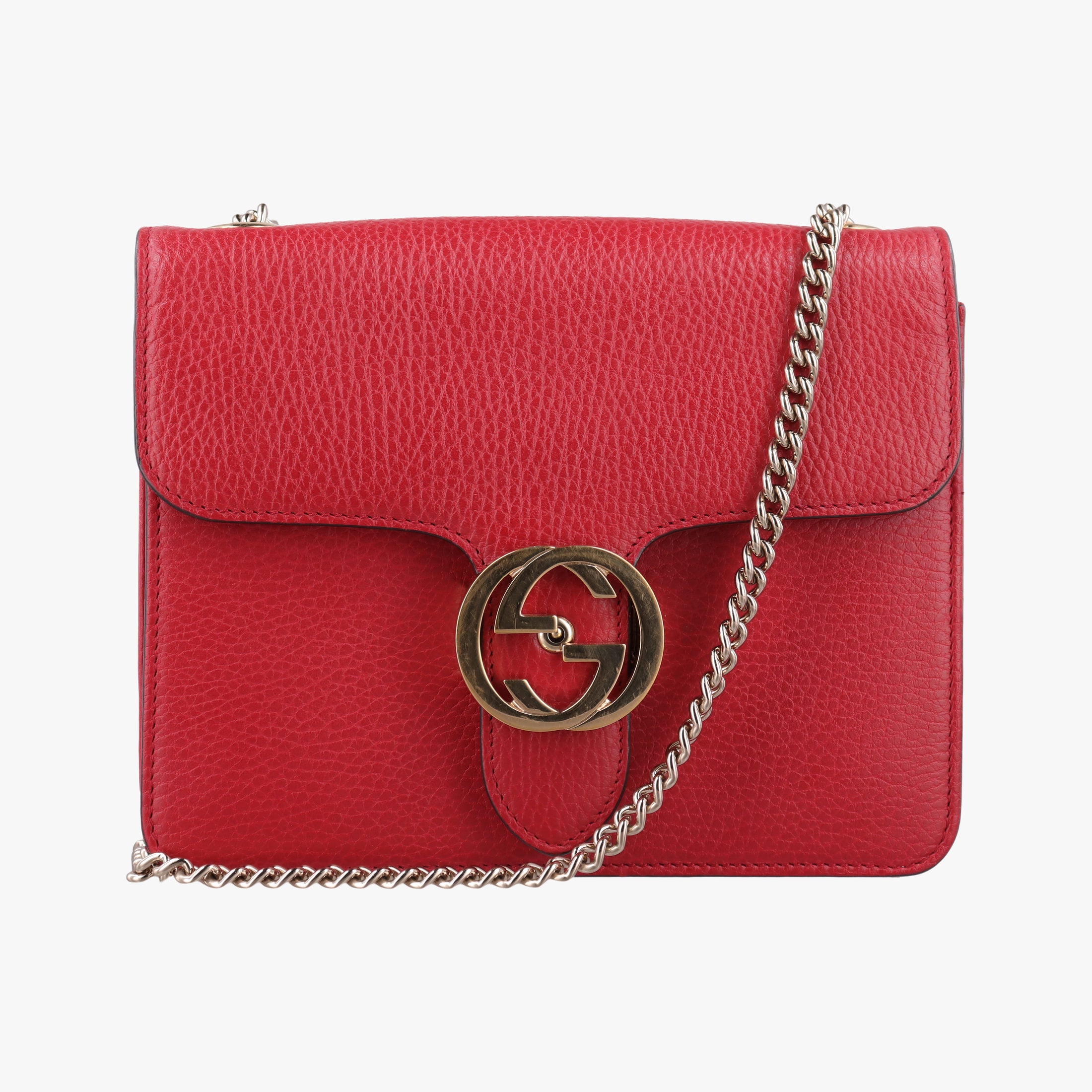Secondhand Gucci Interlocking G Red Leather 510304 shoulderbag | stylenewstar