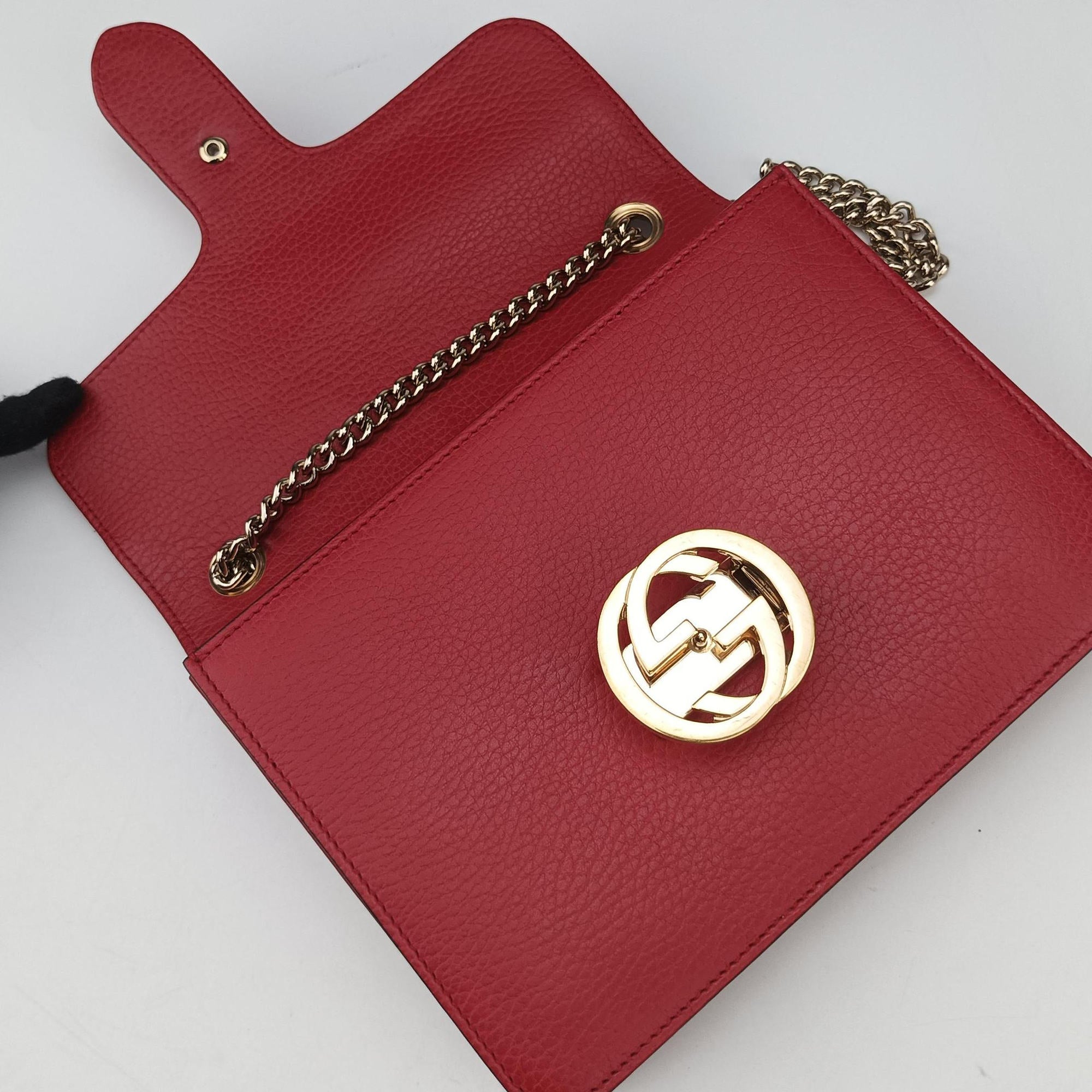 Secondhand Gucci Interlocking G Red Leather 510304 shoulderbag | stylenewstar