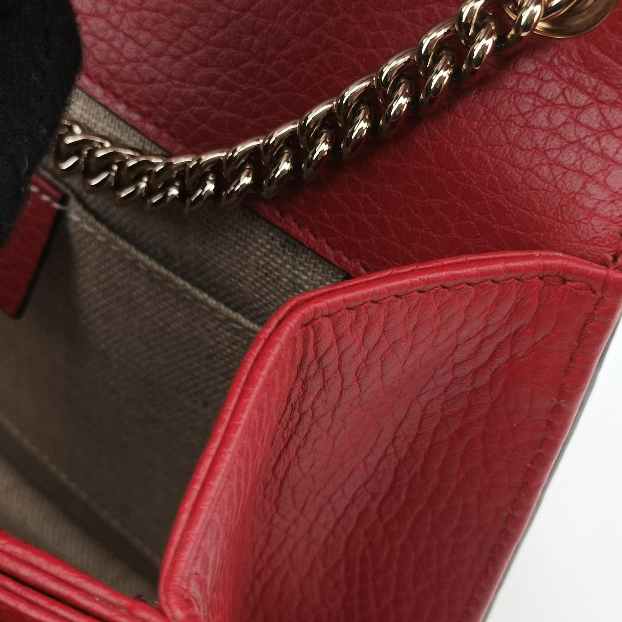 Secondhand Gucci Interlocking G Red Leather 510304 shoulderbag | stylenewstar