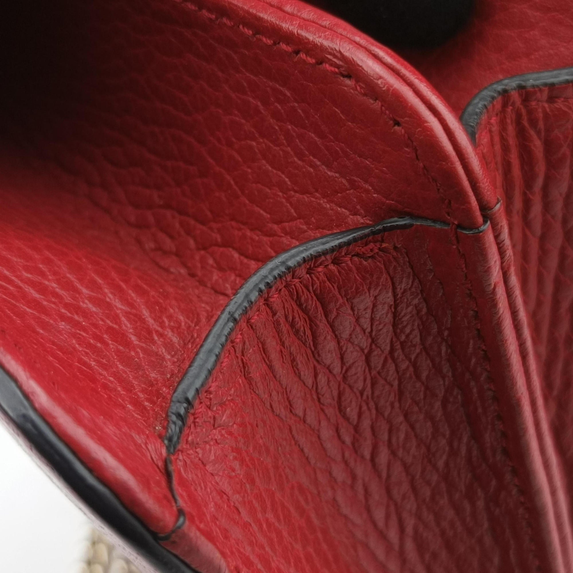 Secondhand Gucci Interlocking G Red Leather 510304 shoulderbag | stylenewstar