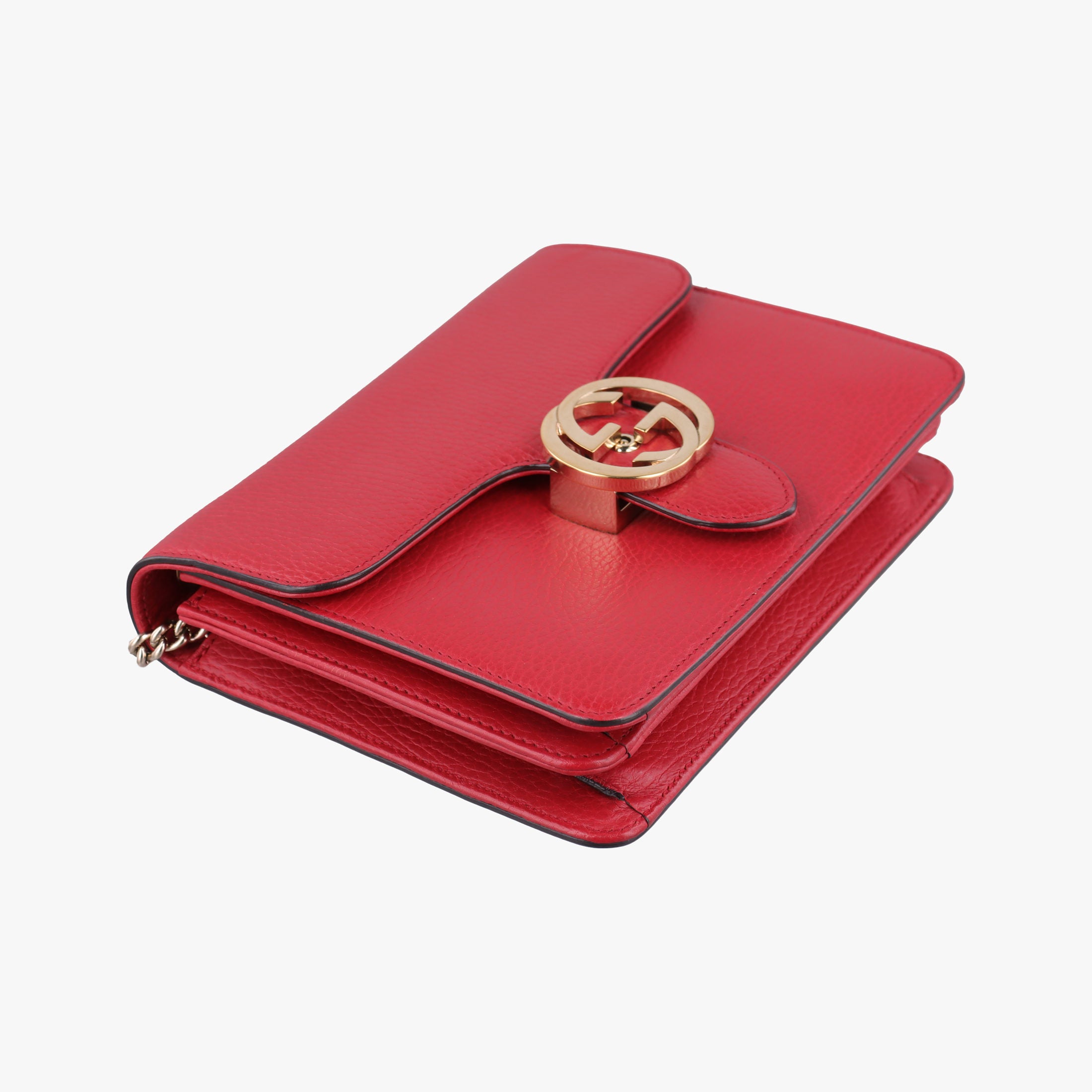 Secondhand Gucci Interlocking G Red Leather 510304 shoulderbag | stylenewstar