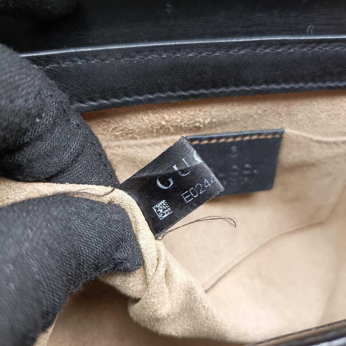 Pre-owned Gucci Padlock Black PVC coated canvas×Leather 409487 shoulderbag | stylenewstar