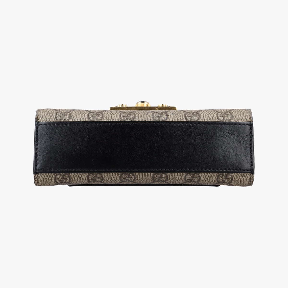Pre-owned Gucci Padlock Black PVC coated canvas×Leather 409487 shoulderbag | stylenewstar