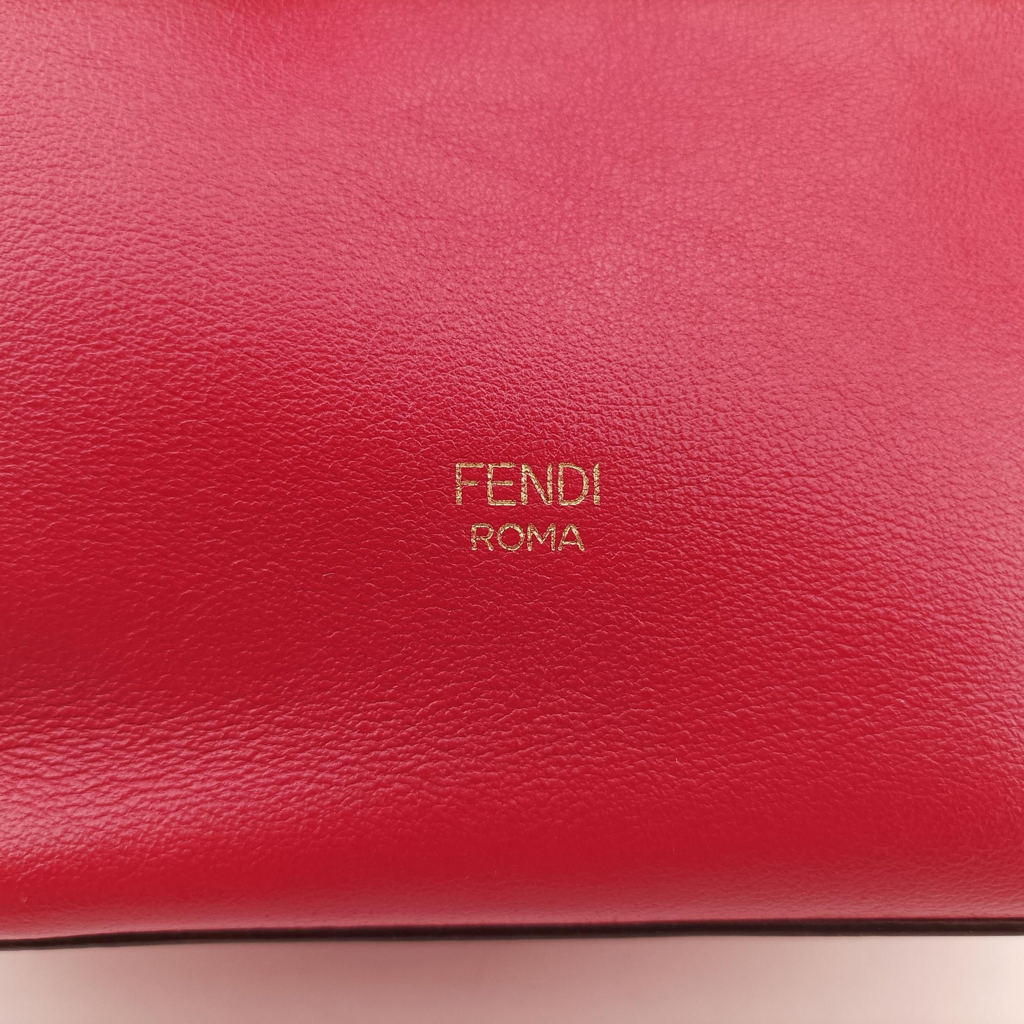 Pre-owned Fendi Mon Treso Red Leather 8BT298 shoulderbag | stylenewstar