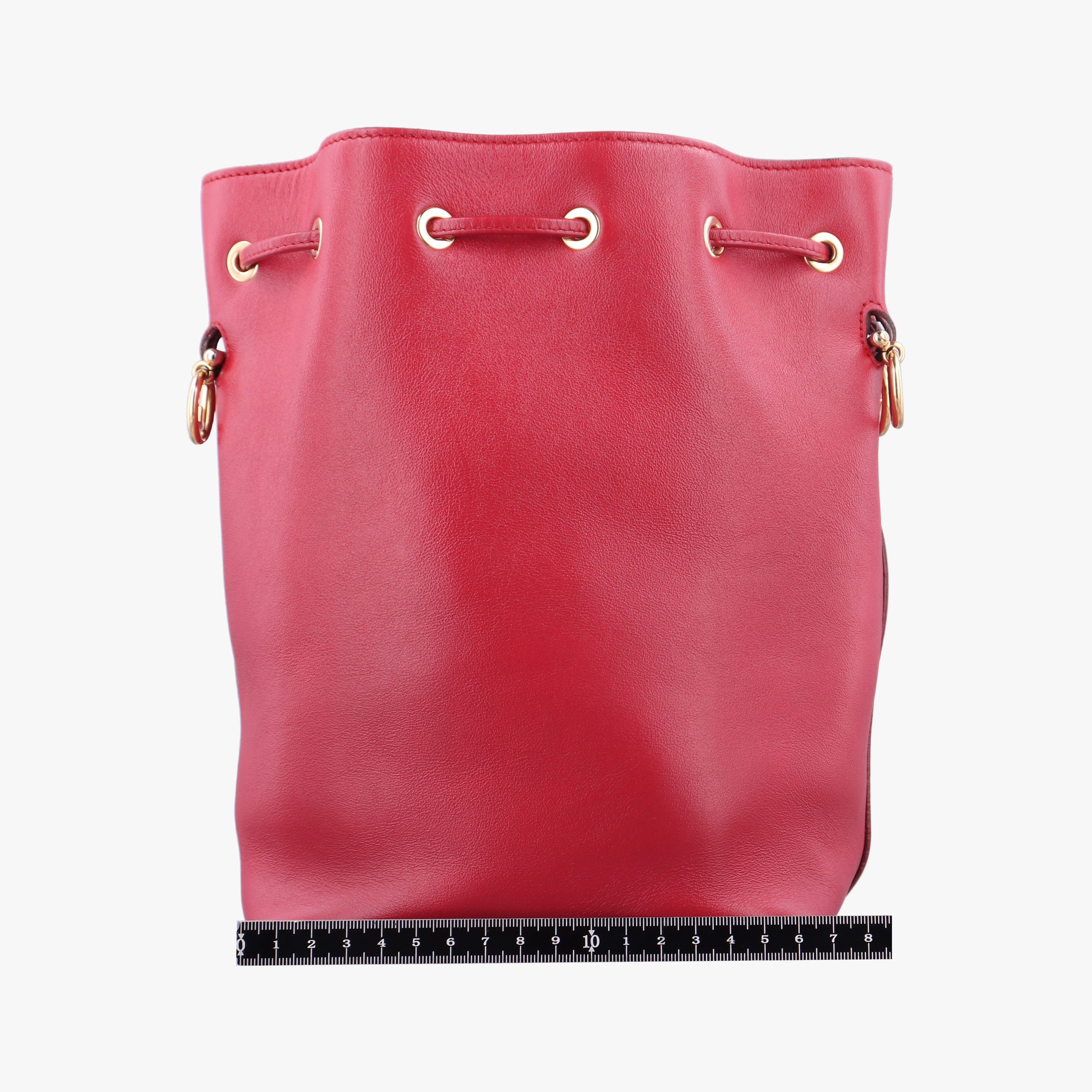 Pre-owned Fendi Mon Treso Red Leather 8BT298 shoulderbag | stylenewstar