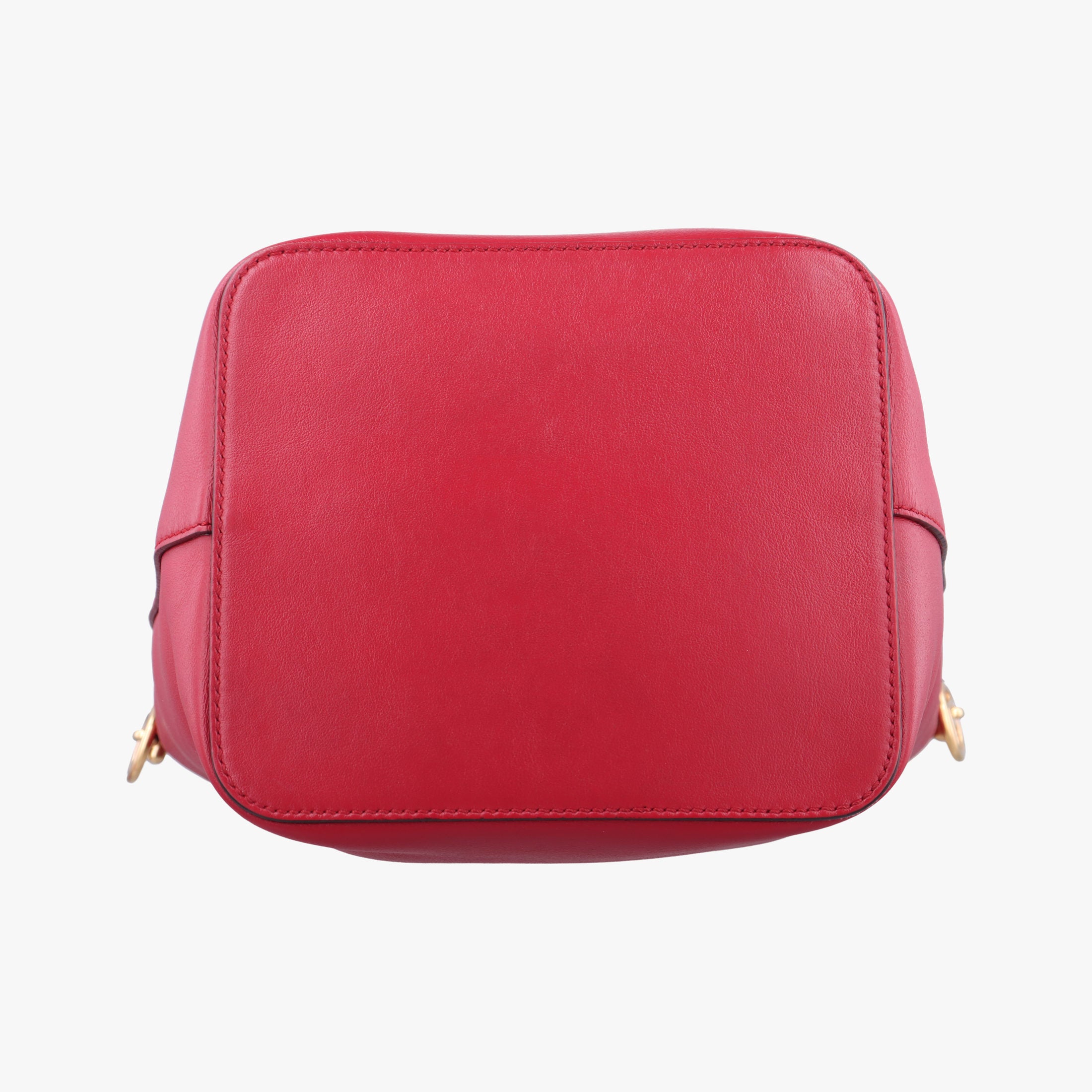 Pre-owned Fendi Mon Treso Red Leather 8BT298 shoulderbag | stylenewstar
