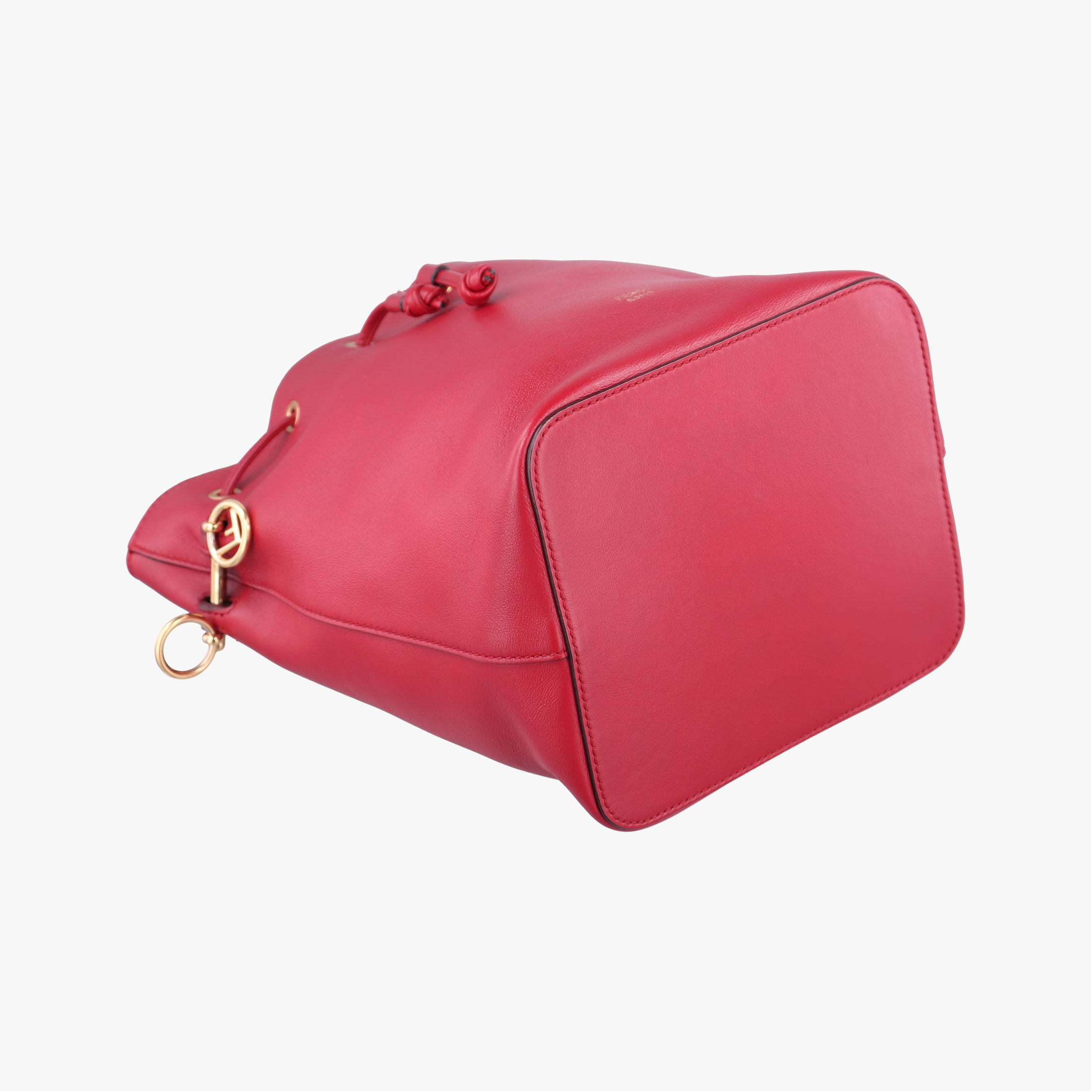 Pre-owned Fendi Mon Treso Red Leather 8BT298 shoulderbag | stylenewstar