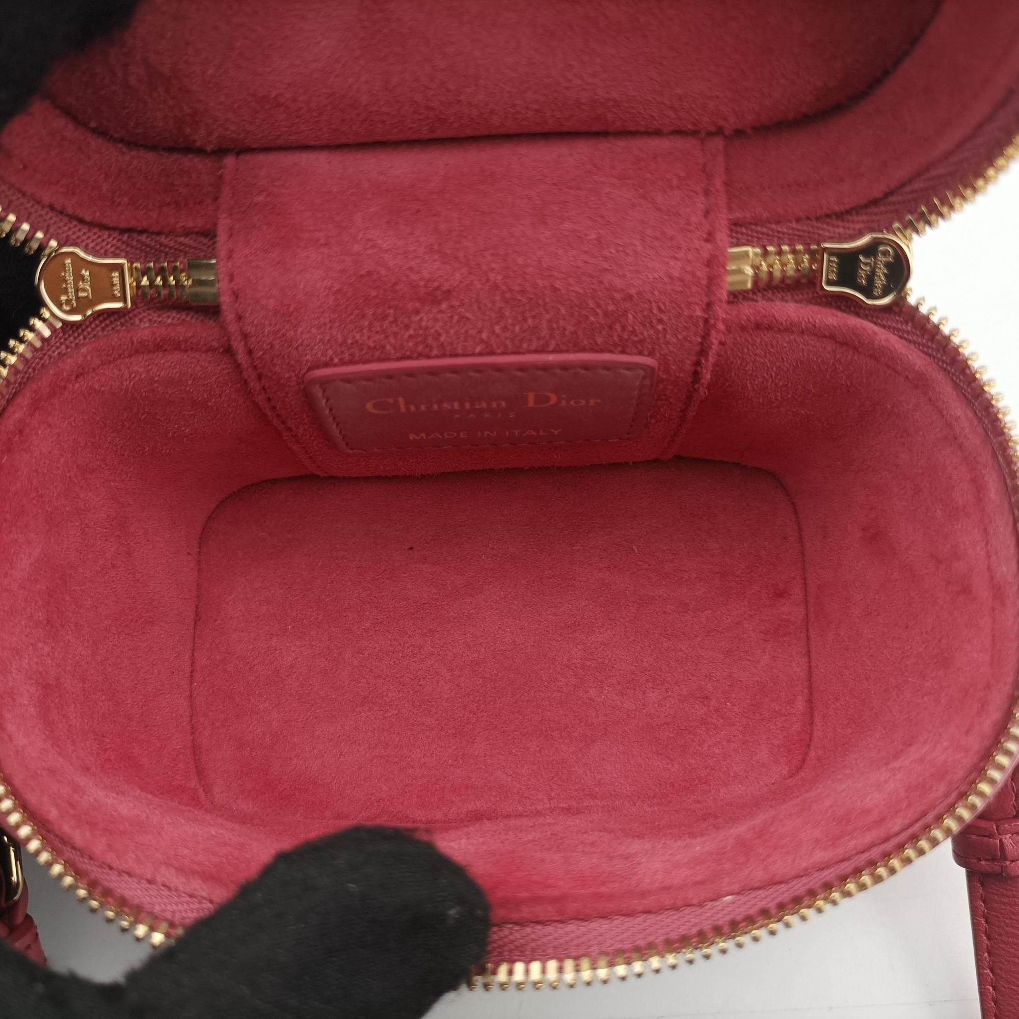 Vintage Christian Dior Lady Dior micro vanity RedPink lambskin  shoulderbag | stylenewstar