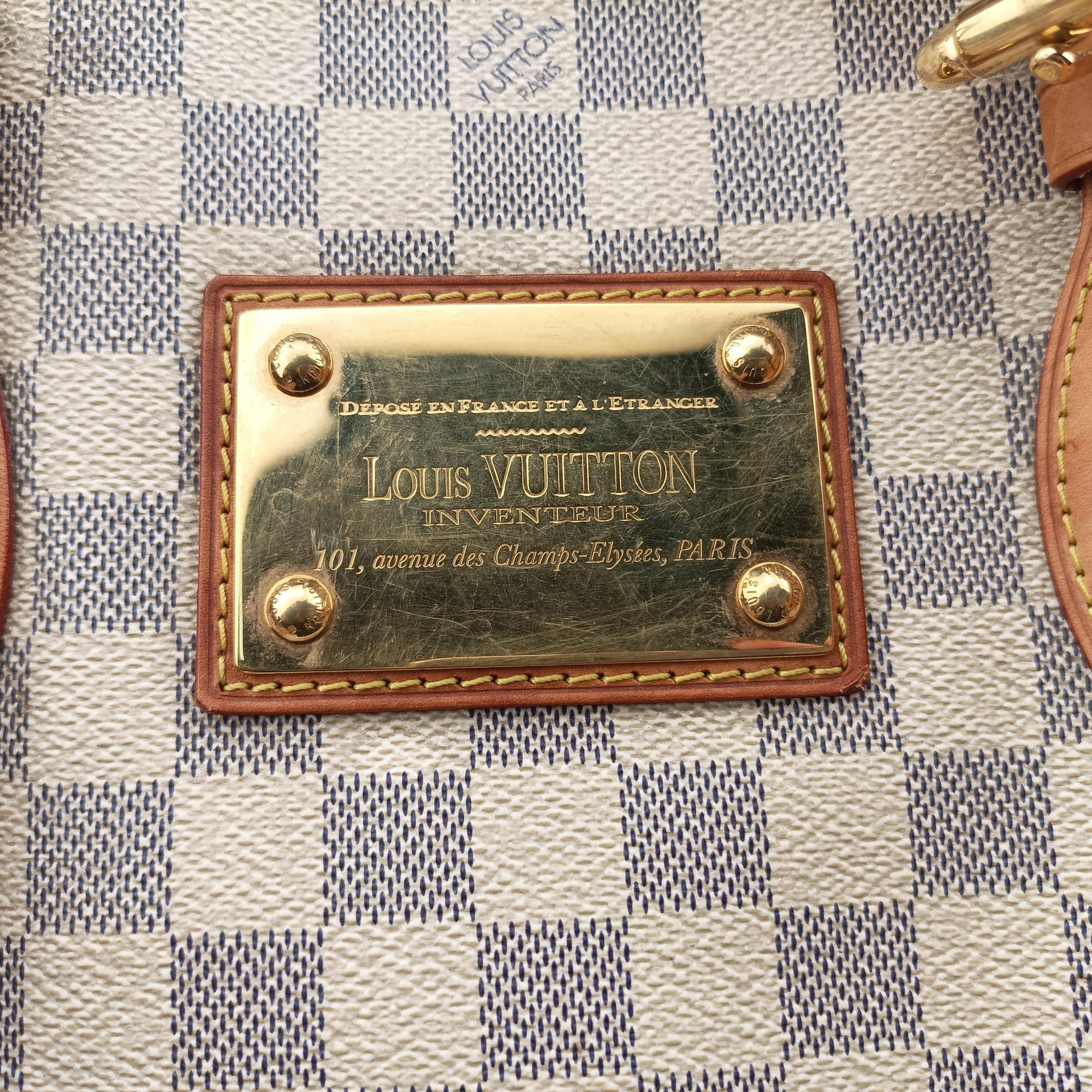 Pre-owned Louis Vuitton HAMPSTEAD MM AZUR Damier Canvas N51206 handbag | stylenewstar