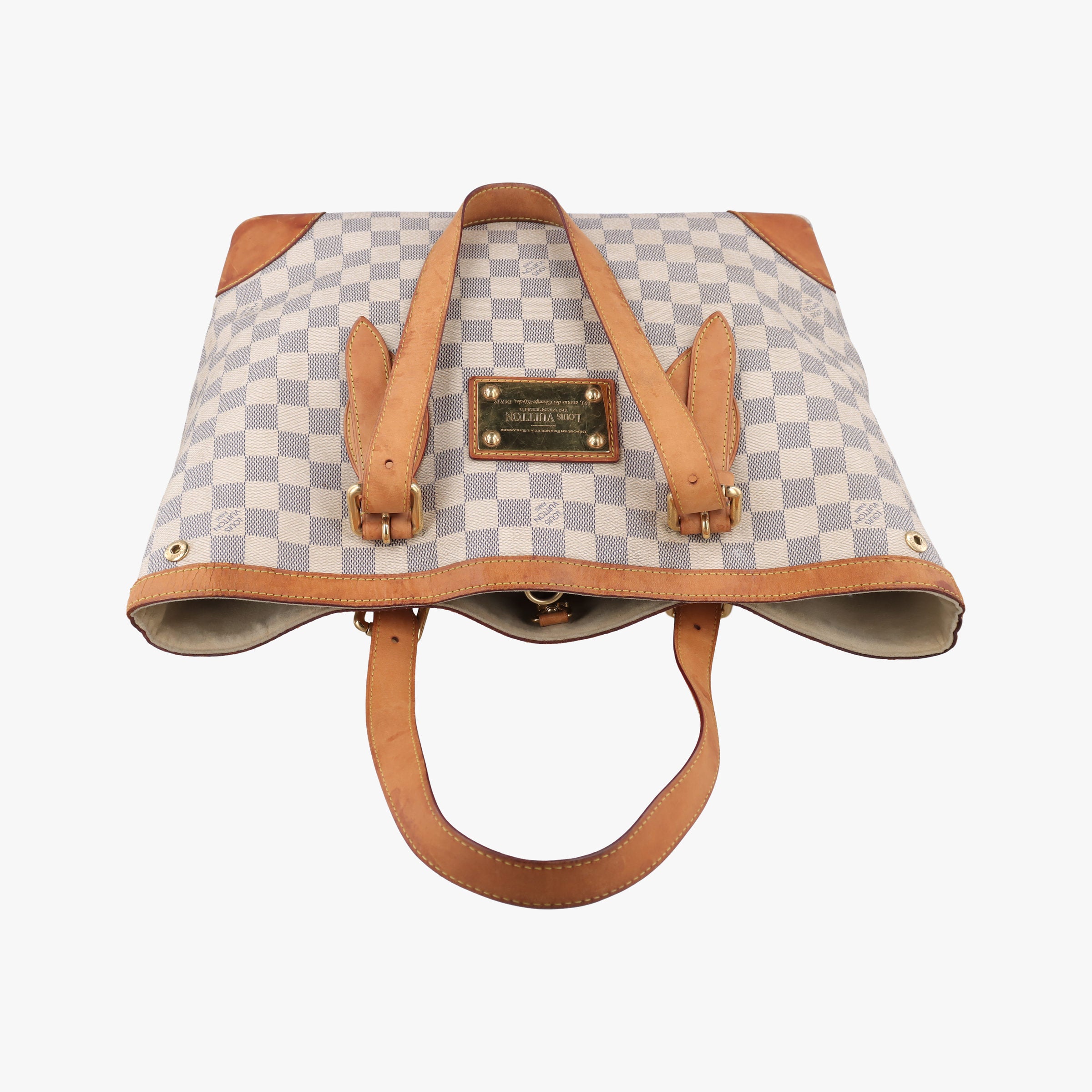 Pre-owned Louis Vuitton HAMPSTEAD MM AZUR Damier Canvas N51206 handbag | stylenewstar