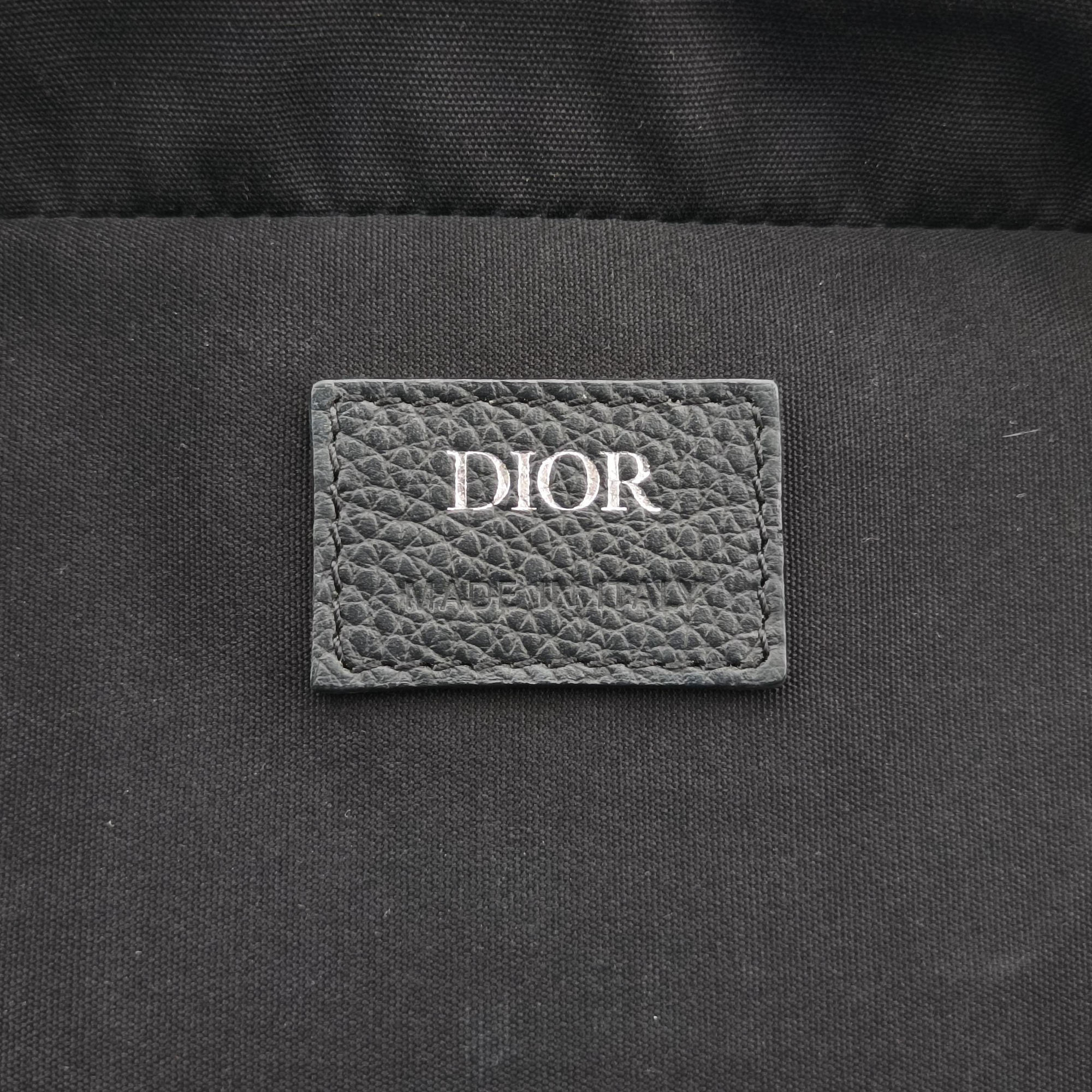 Pre-owned Christian Dior Safari Oblique Navy×Gray jacquard×Leather  shoulderbag | stylenewstar