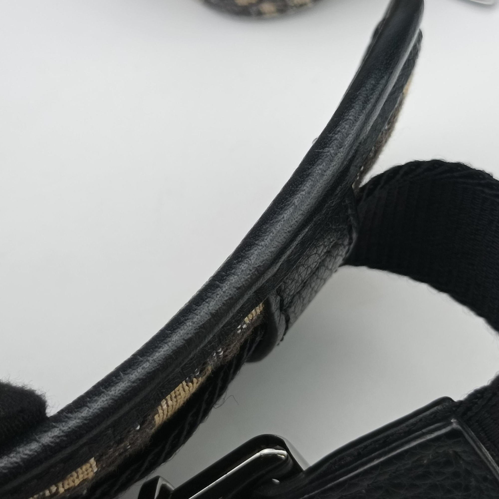 Pre-owned Christian Dior Safari Oblique Navy×Gray jacquard×Leather  shoulderbag | stylenewstar