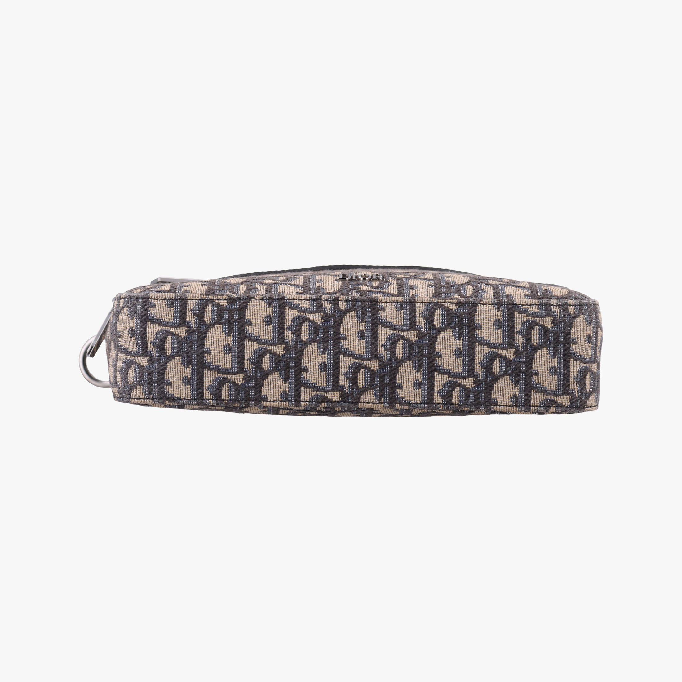 Pre-owned Christian Dior Safari Oblique Navy×Gray jacquard×Leather  shoulderbag | stylenewstar